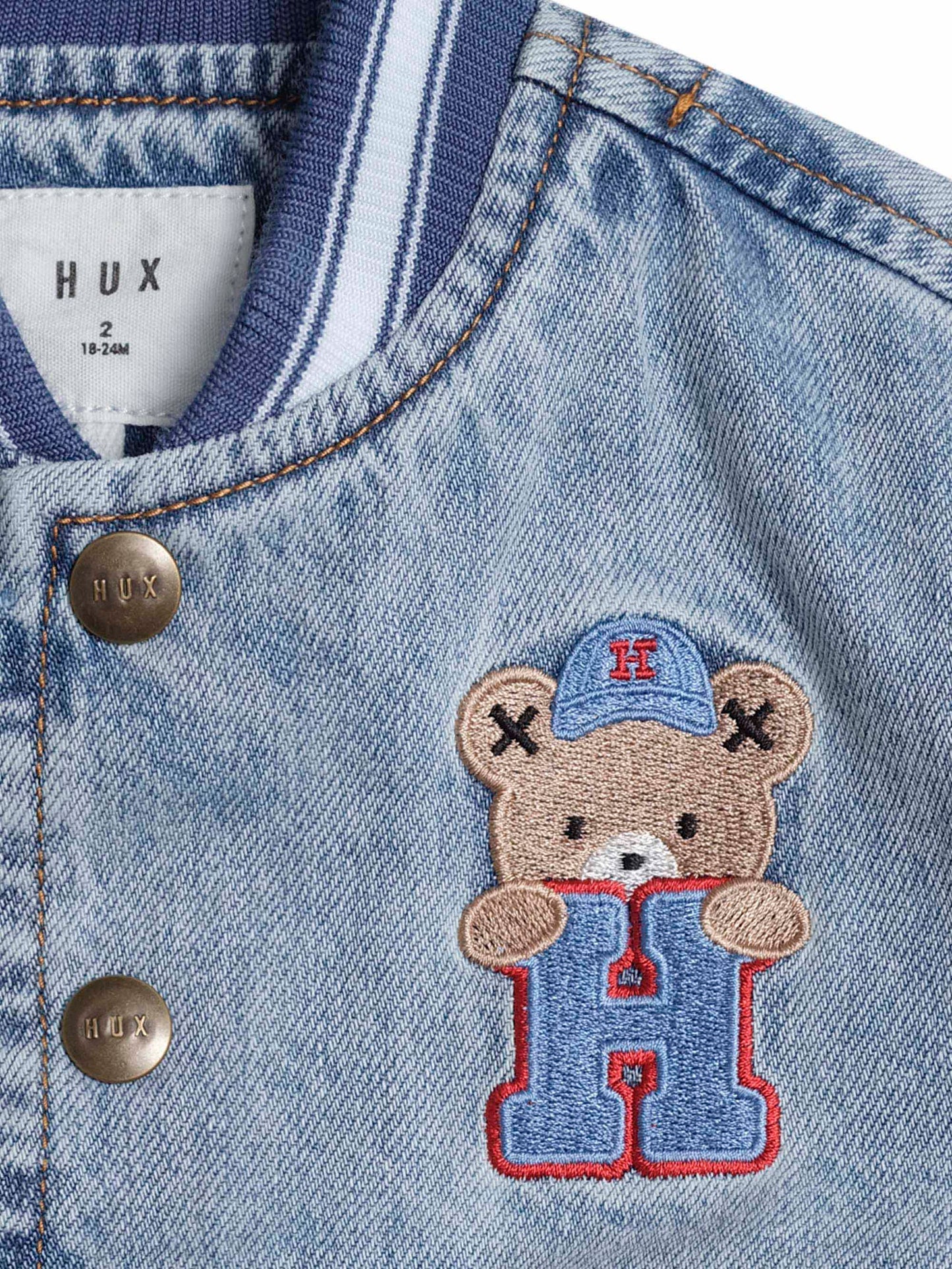 Huxbaby Dreamy Denim Varsity Bomber
