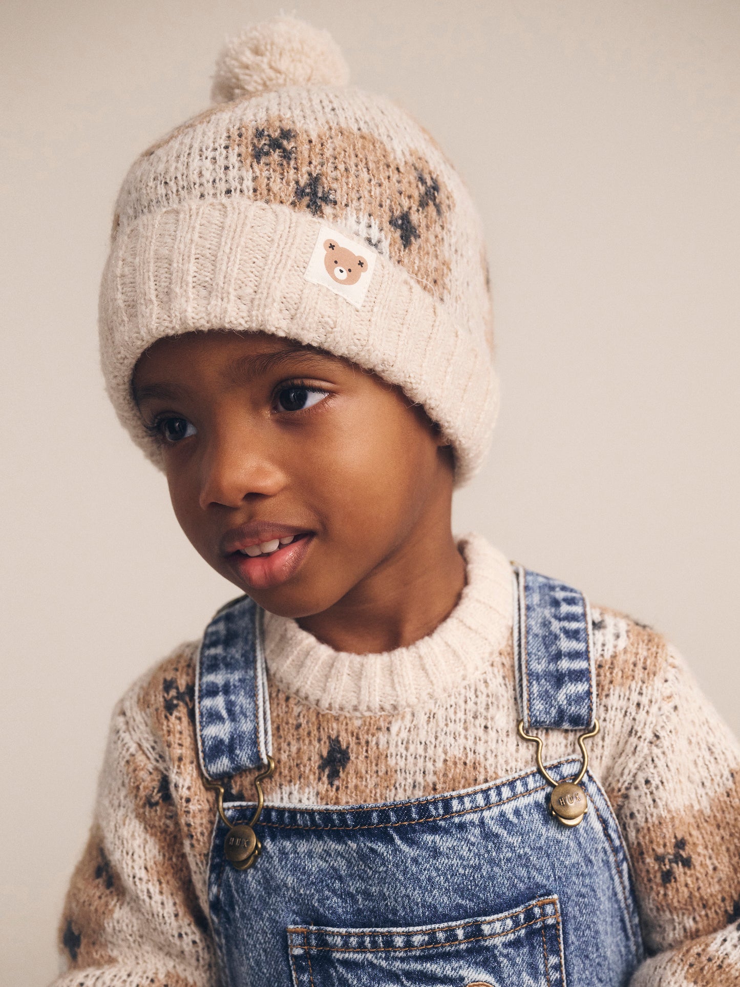 Huxbaby Ecru Huxbear Knit Jumper