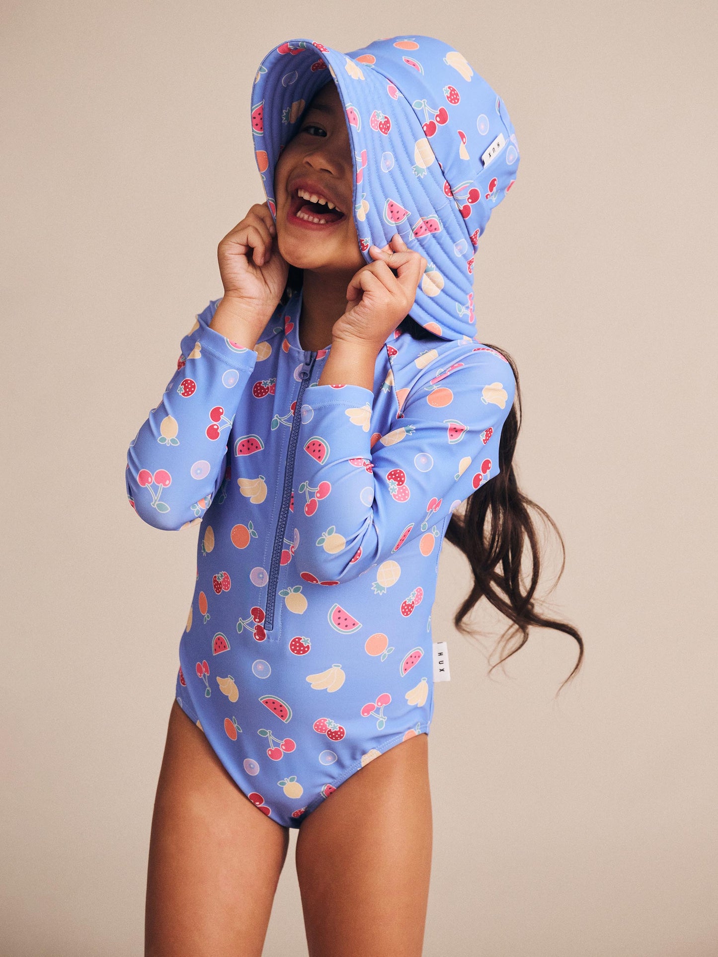 Huxbaby Fruit Emoji Zip Swimsuit