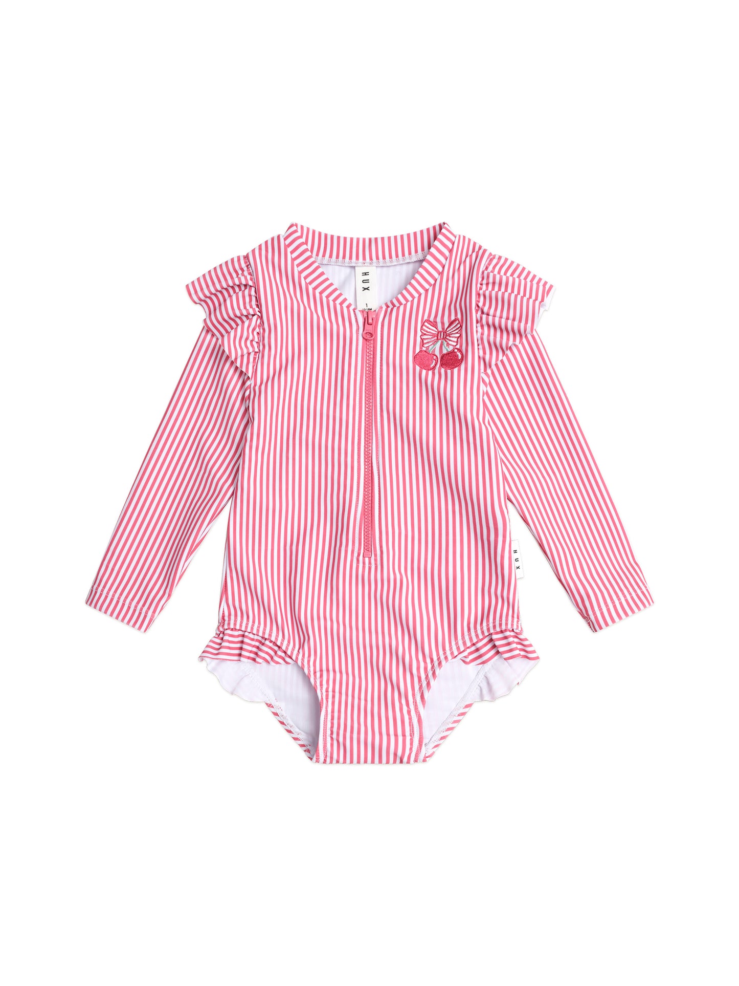 Huxbaby Frill Swimsuit Cherry Pie Stripe
