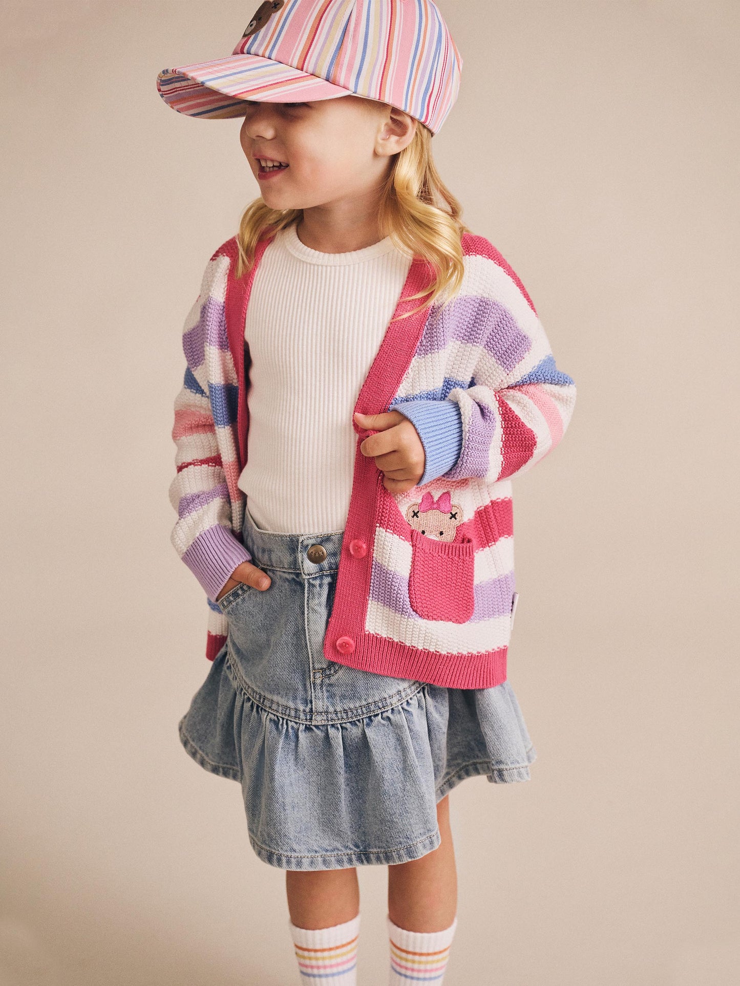 Huxbaby Pastel Stripe Huxbear Cap