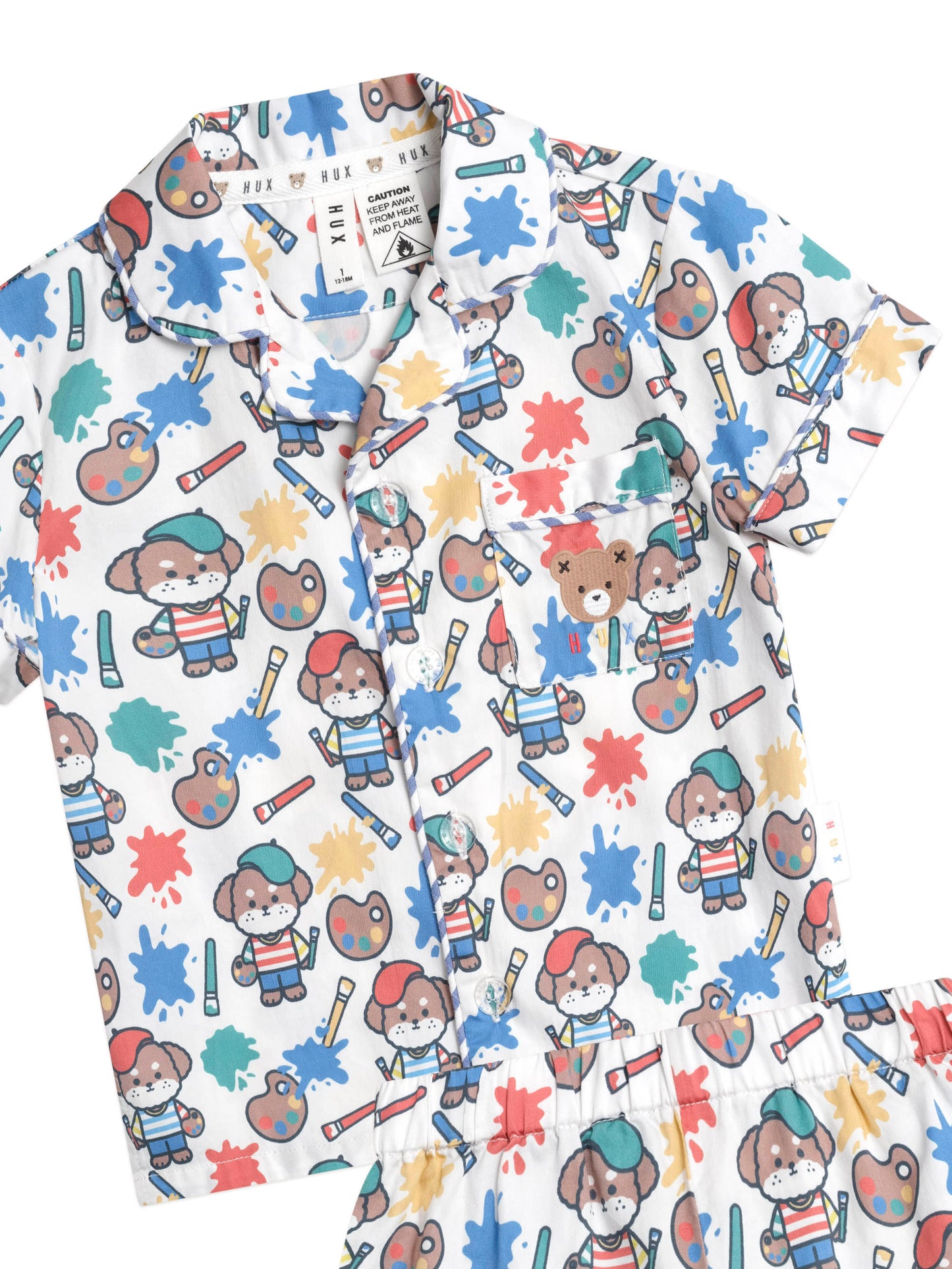 Huxbaby Parisian Painter Pup PJs