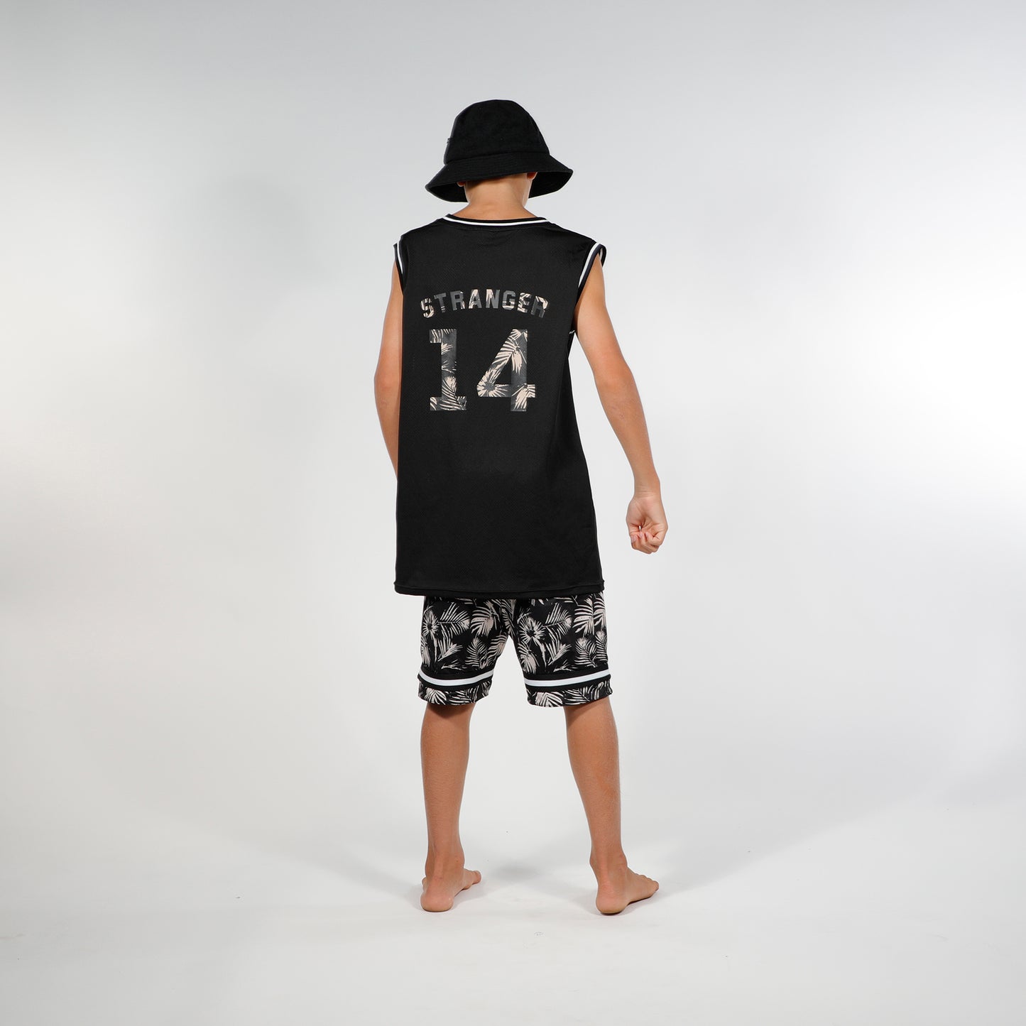 Hello Stranger Baller Muscle Tee Black Palms