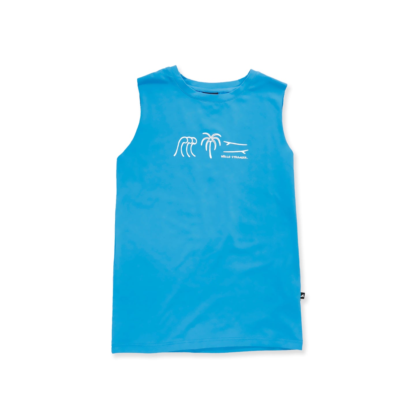 Hello Stranger Protect Our Ocean Muscle Tee Blue