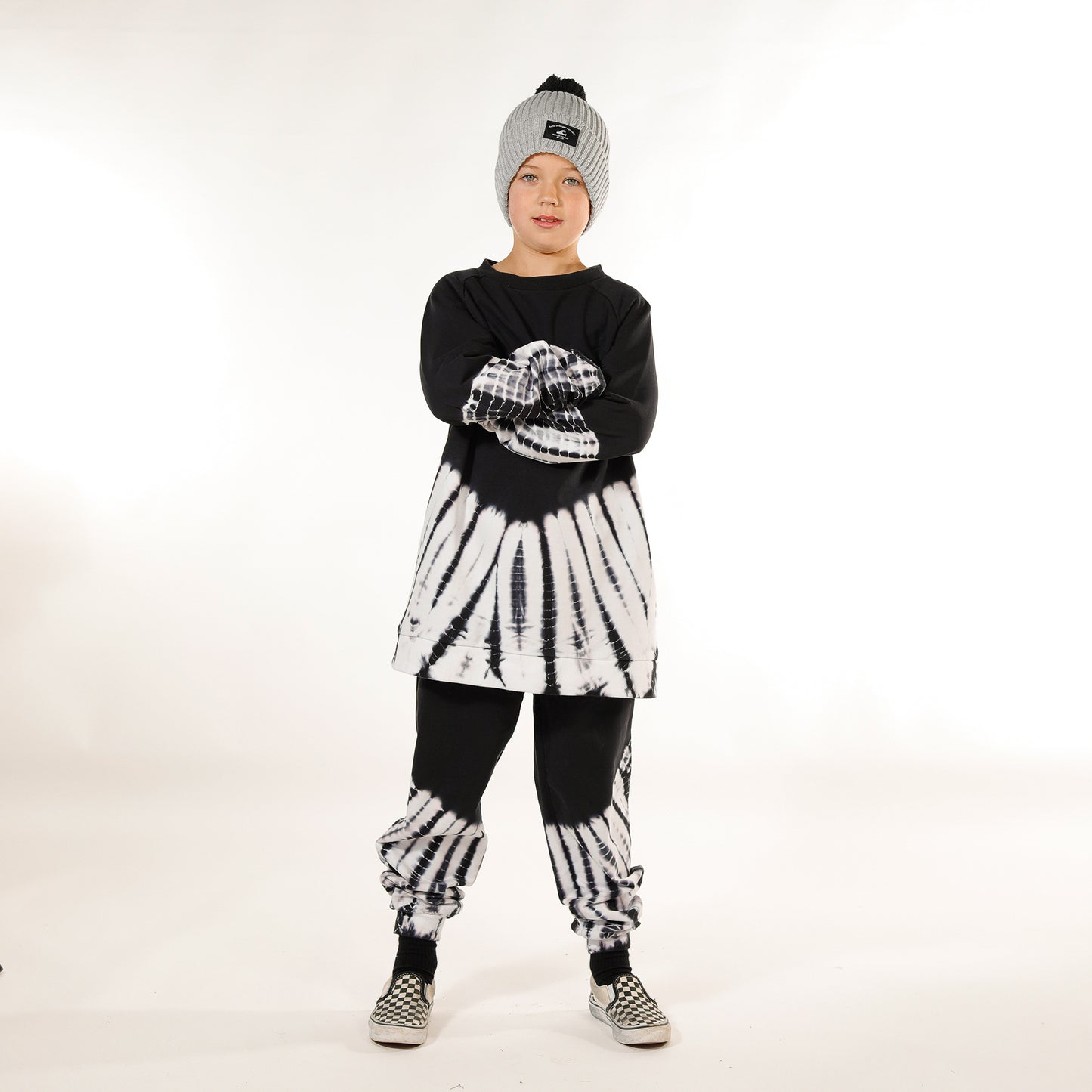 Hello Stranger Raglan Crew Black Dye