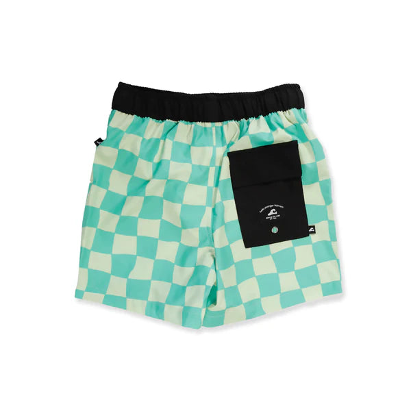 Hello Stranger Kermit Board Short Green Check