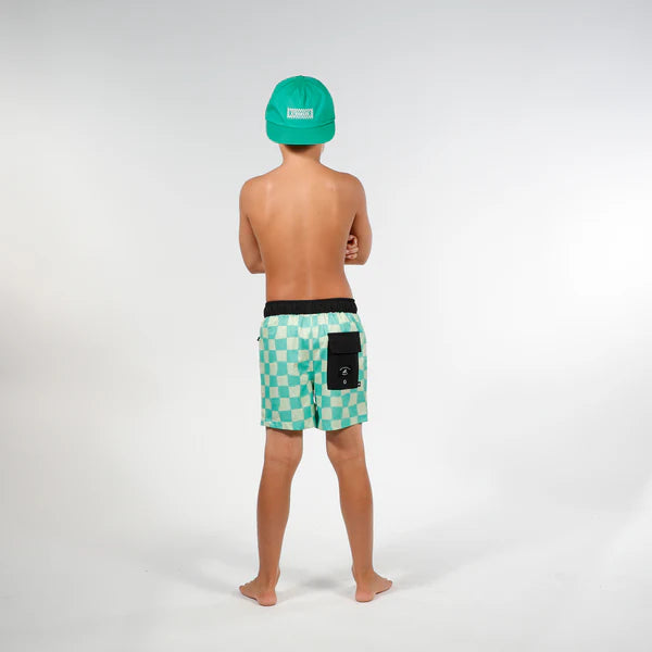 Hello Stranger Kermit Board Short Green Check