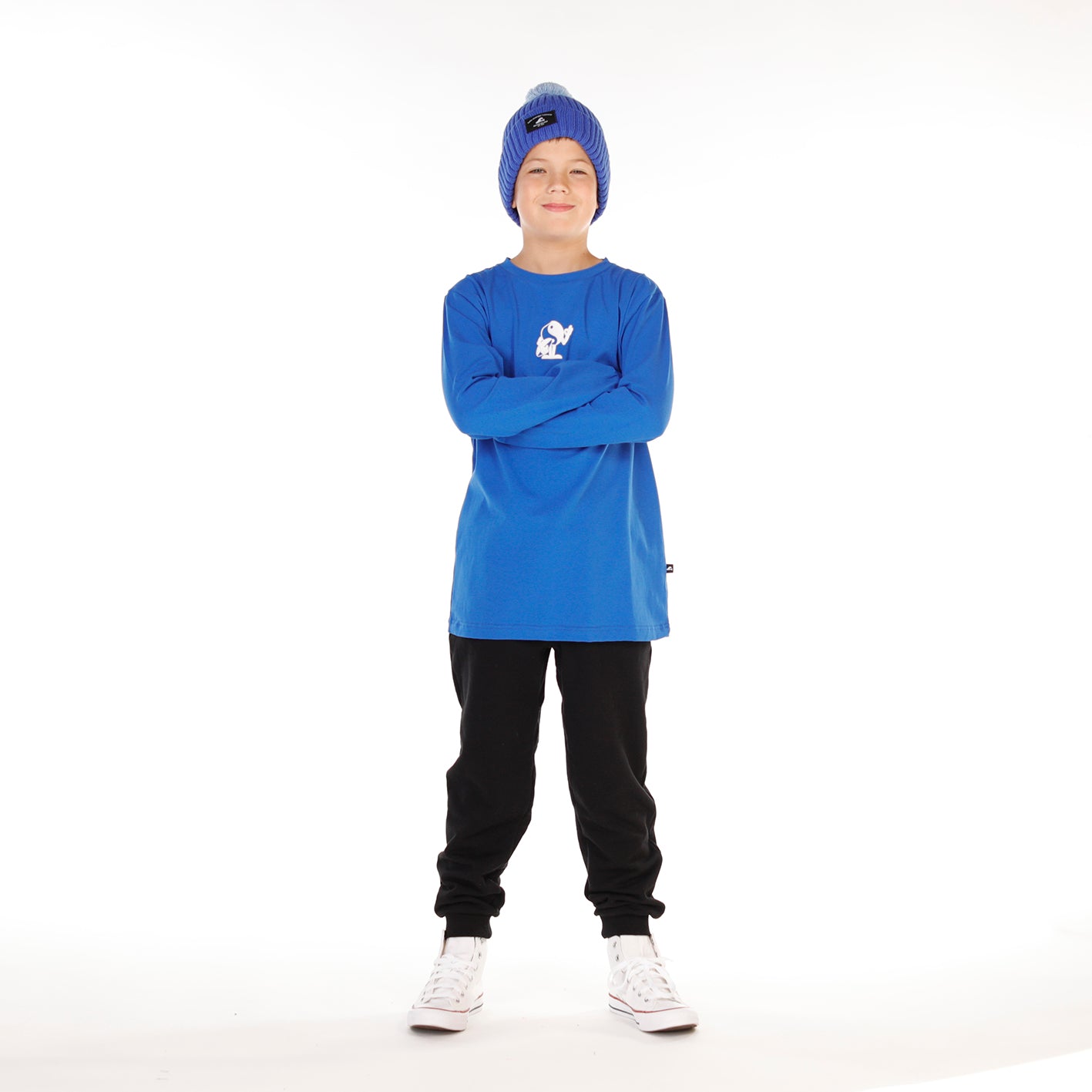 Hello Stranger Pom Pom Beanie Blue