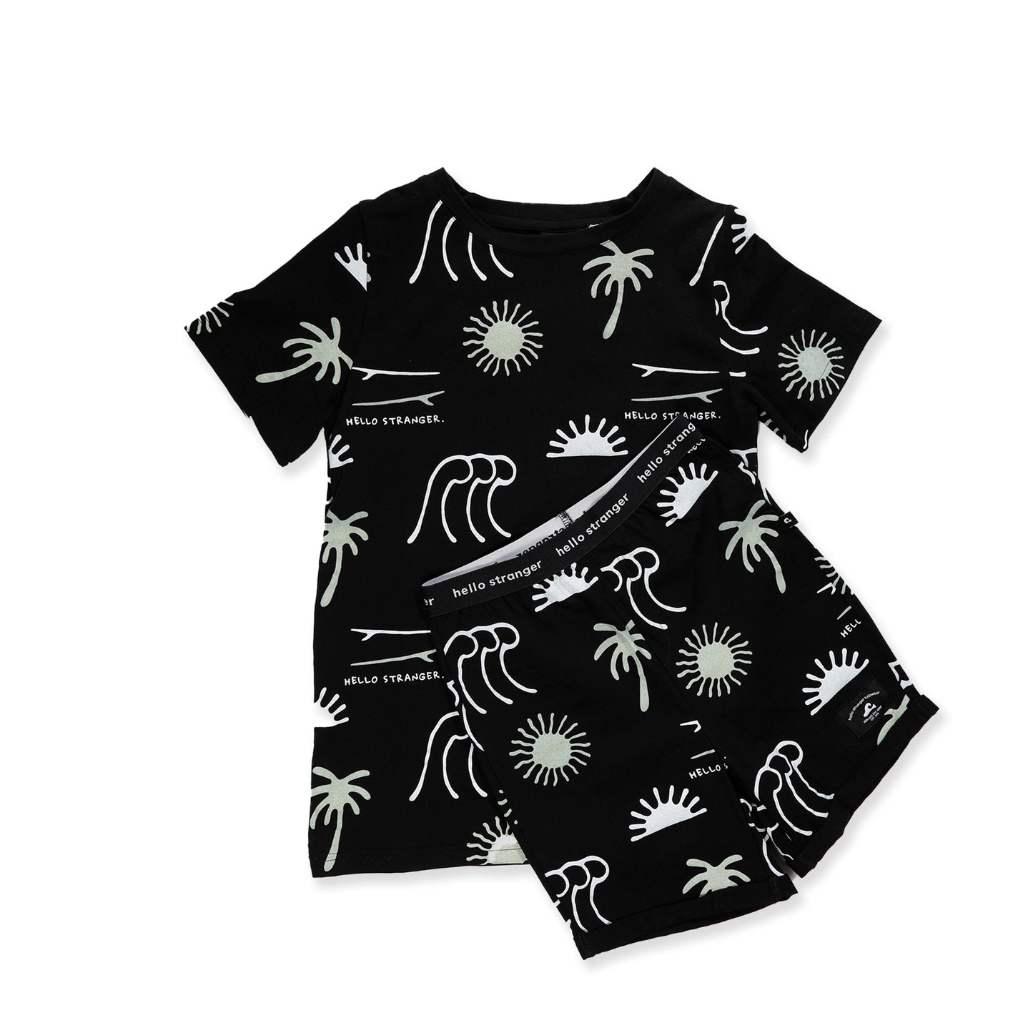 Hello Stranger Summer PJ's Black Wave