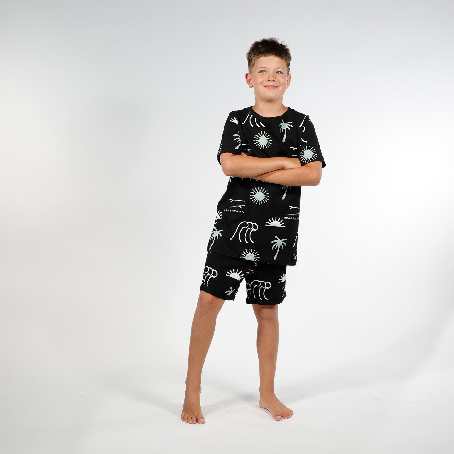 Hello Stranger Summer PJ's Black Wave