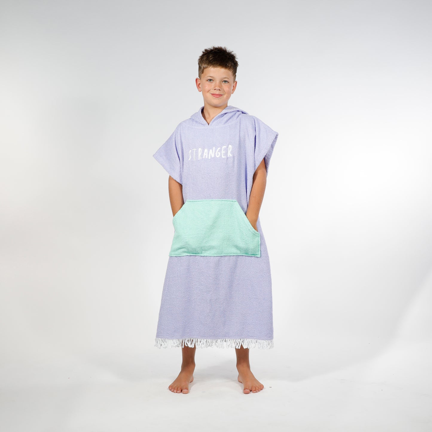 Hello Stranger Poncho Towel Light Purple Mint