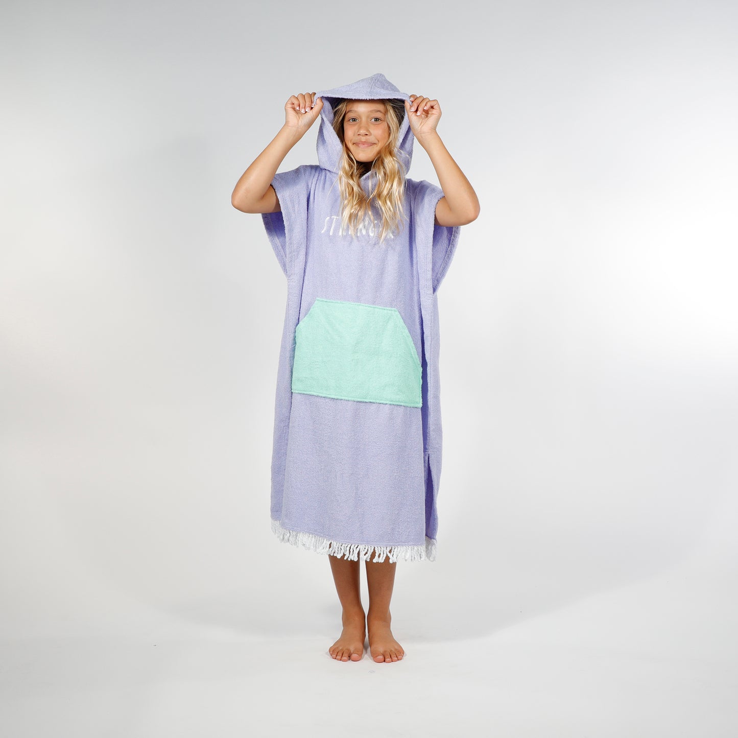 Hello Stranger Poncho Towel Light Purple Mint