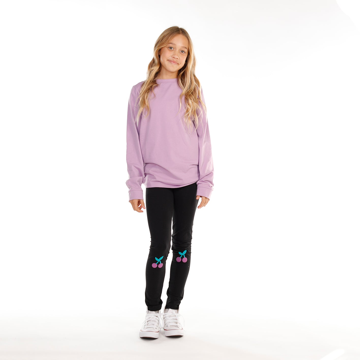 Hello Stranger Besties Long Sleeve Tee Purple