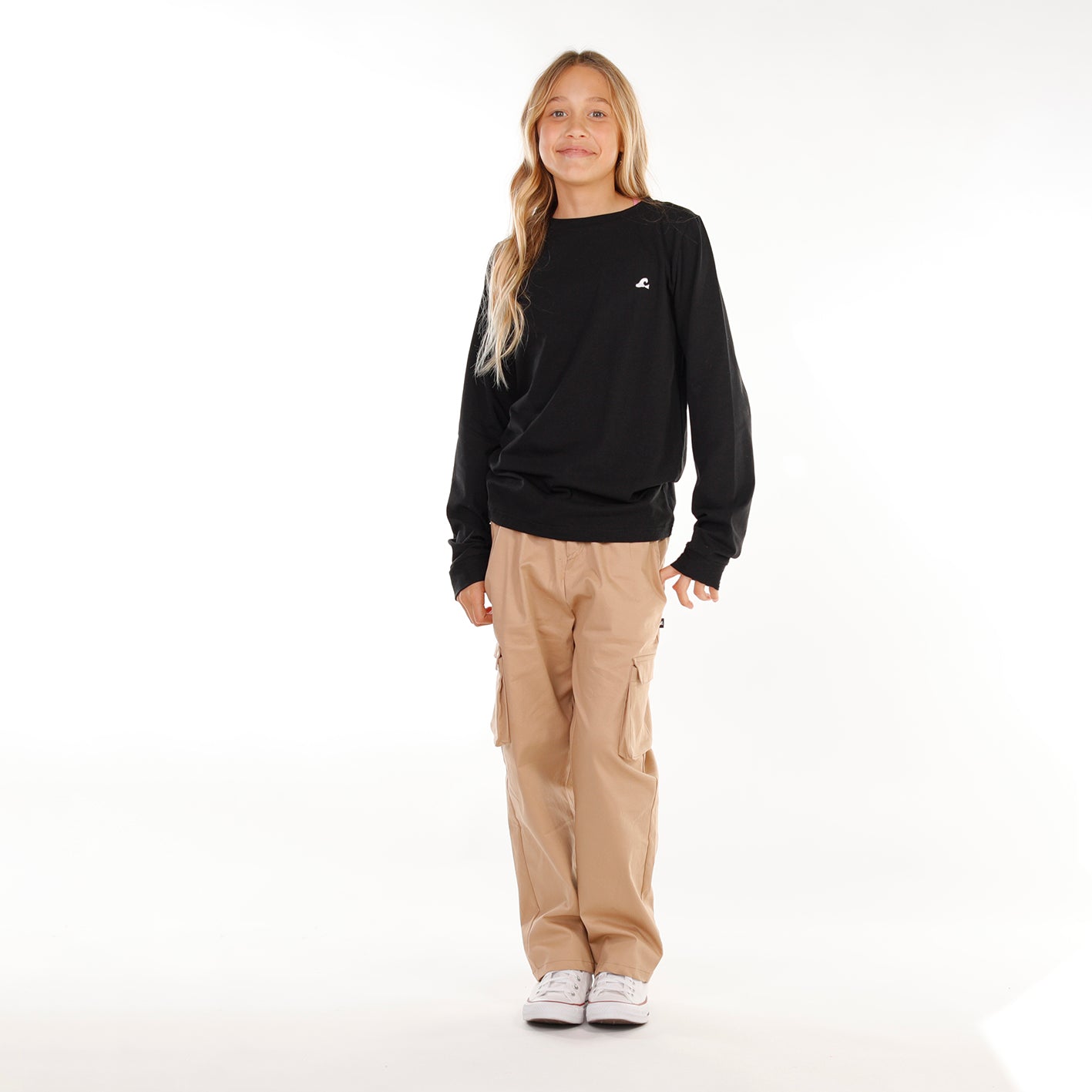 Hello Stranger Mermaid Long Sleeve Tee Black