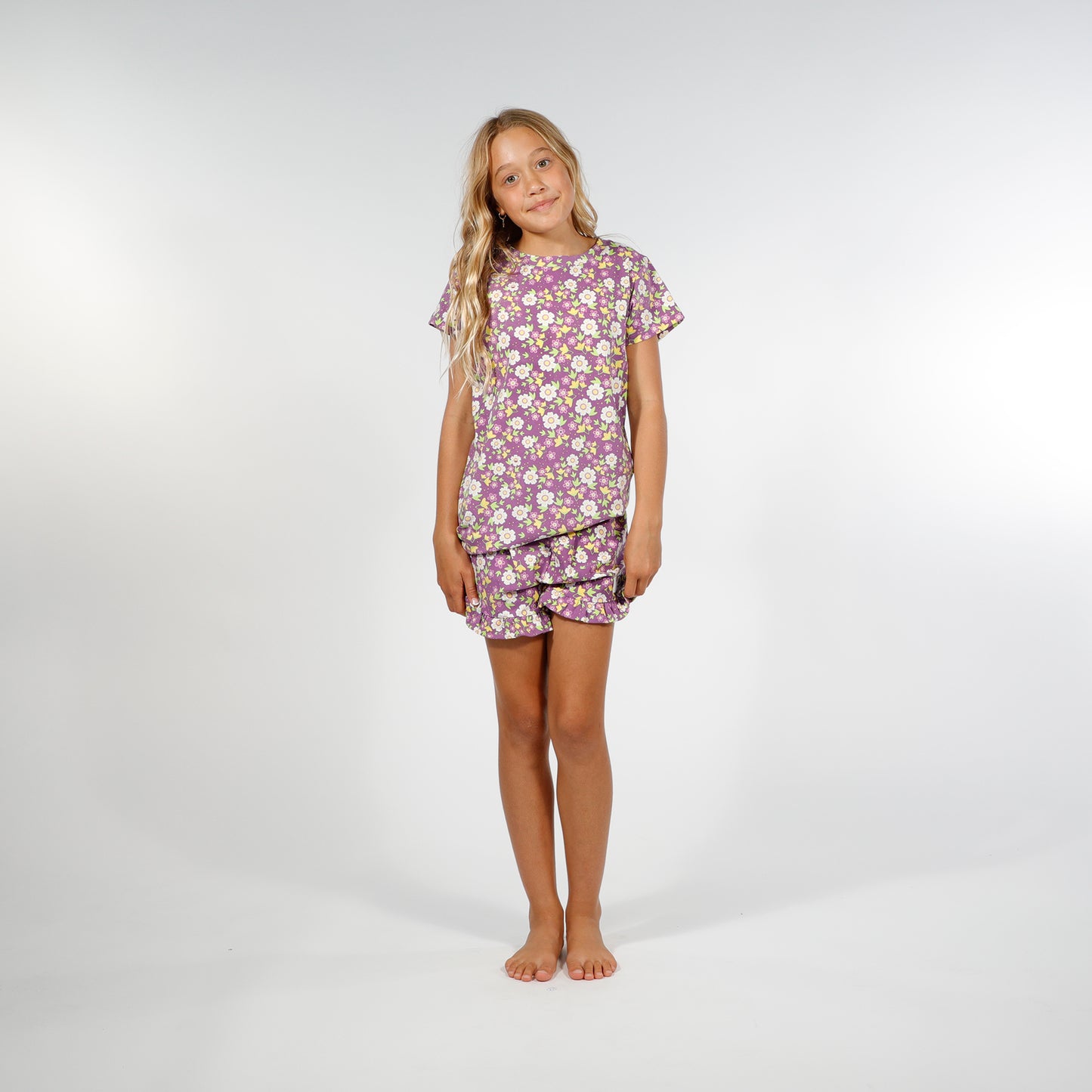 Hello Stranger Summer PJ's Purple Floral