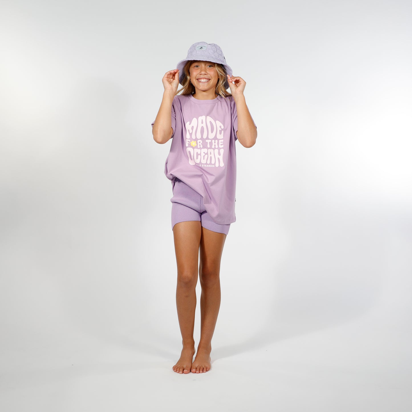 Hello Stranger Made For The Ocean Bailey Short Sleeve Tee Purple