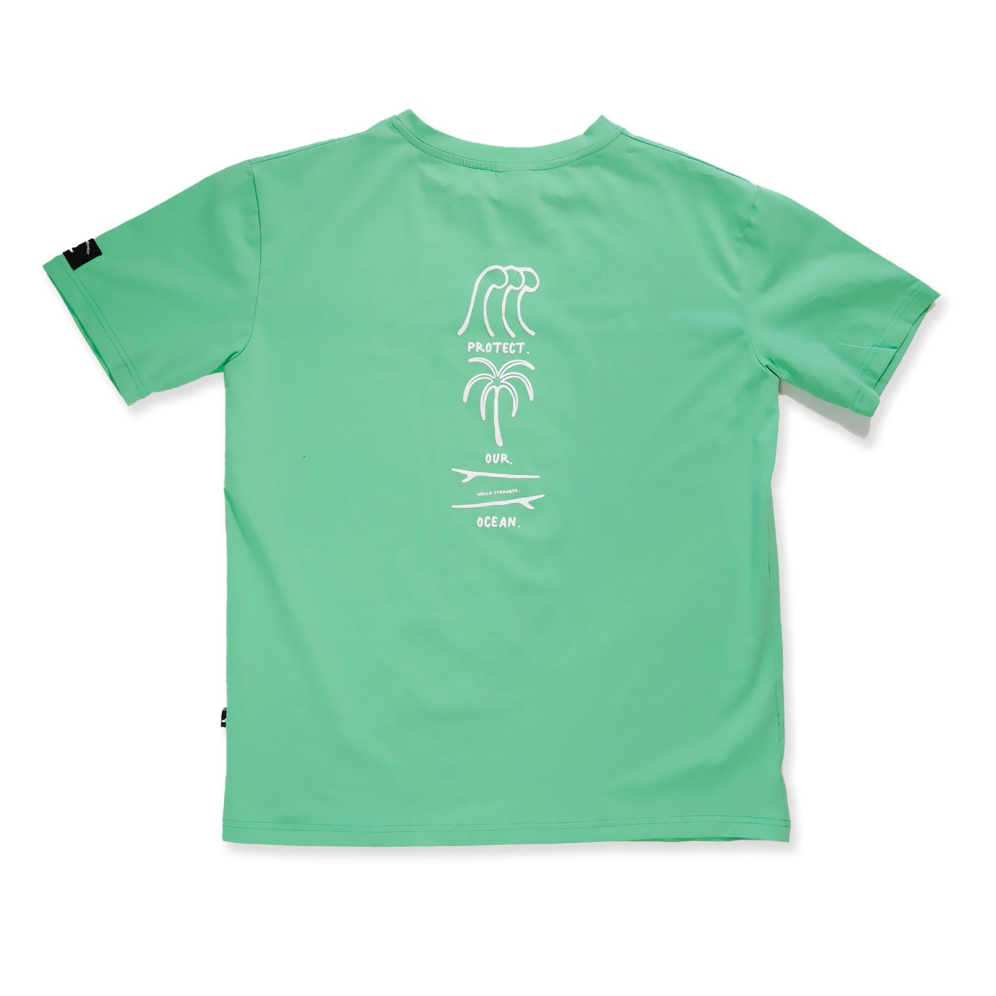 Hello Stranger Protect Our Ocean Box Tee Green