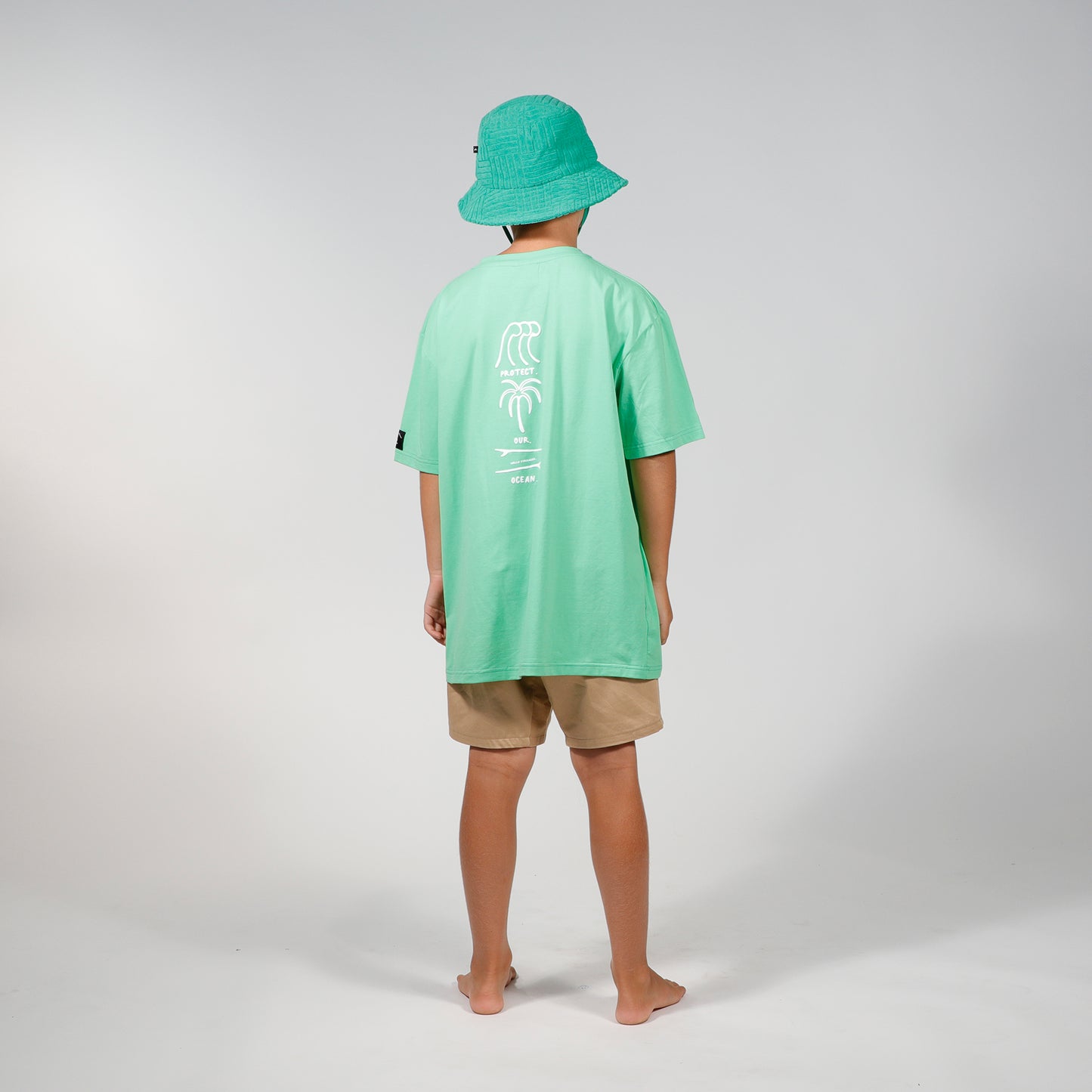 Hello Stranger Protect Our Ocean Box Tee Green