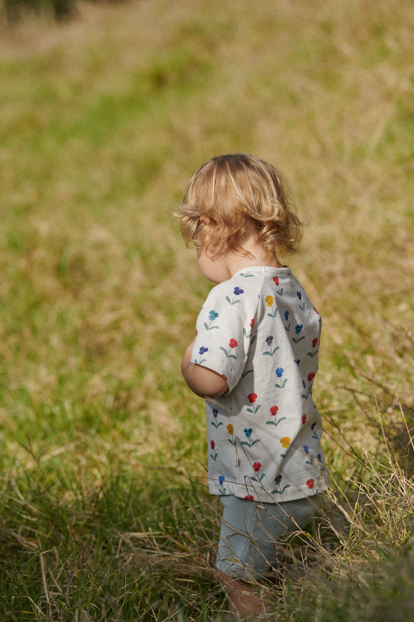 Nature Baby Juniper Tee Delphine Blooms Print