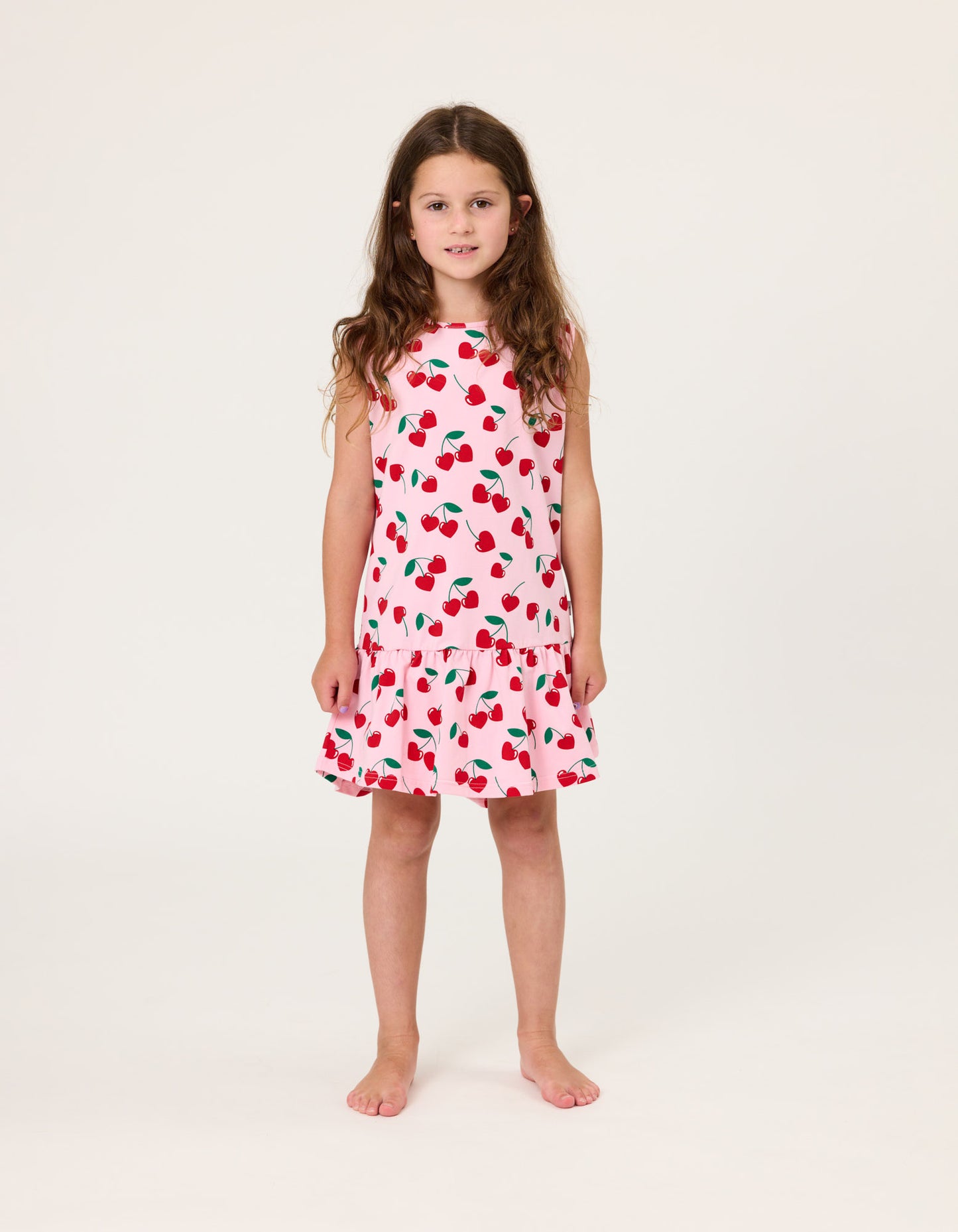 Radicool Cherries Sleeveless Frill Dress