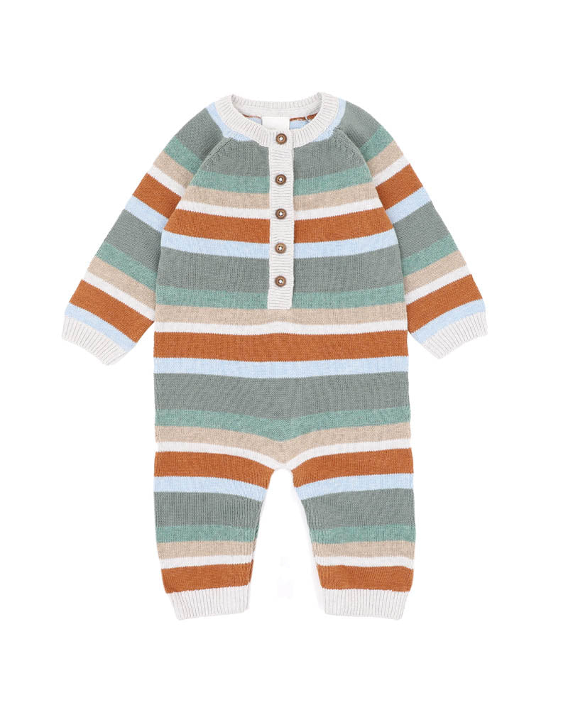 Minihaha Mateo Stripe Knitted Romper