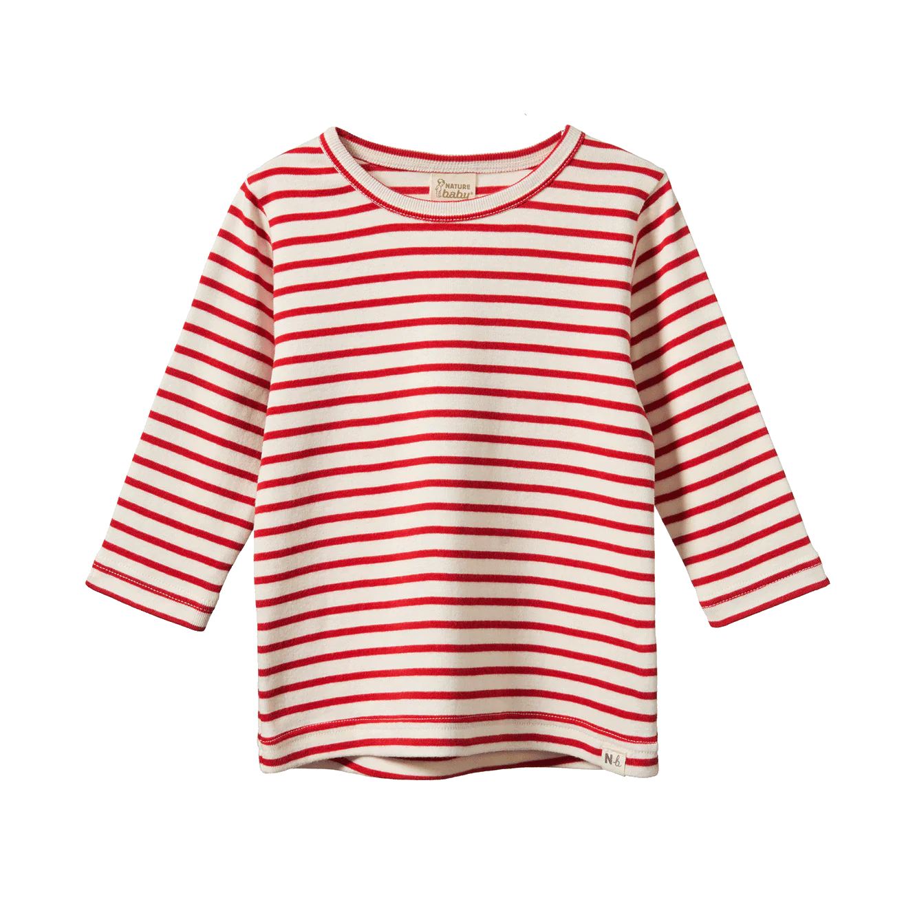 Nature Baby Long Sleeve River Tee Red Sailor Stripe