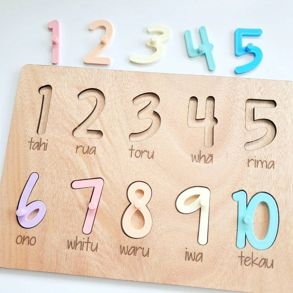 Lulo Puzzle | Numbers 1-10 in Māori | Pastel