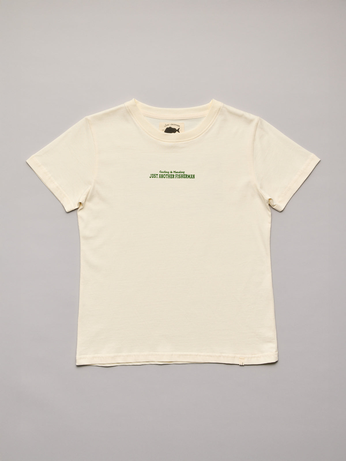 Just Another Fisherman Mini Casting & Mending Tee Antique White