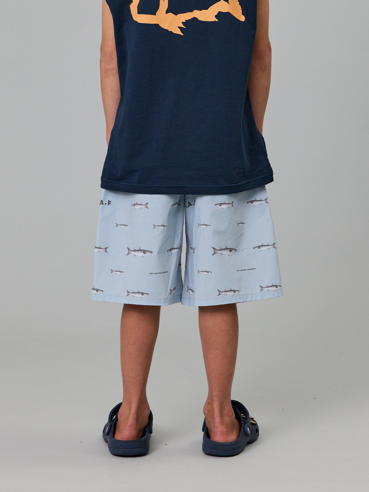 Just Another Fisherman Mini Mullet Shorts Sterling Blue