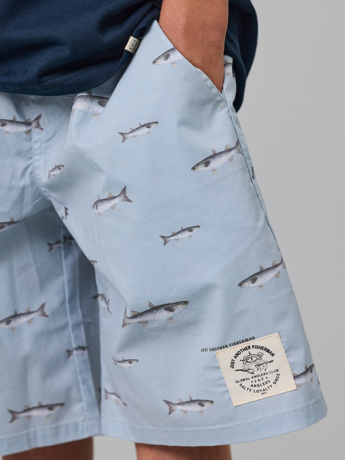 Just Another Fisherman Mini Mullet Shorts Sterling Blue