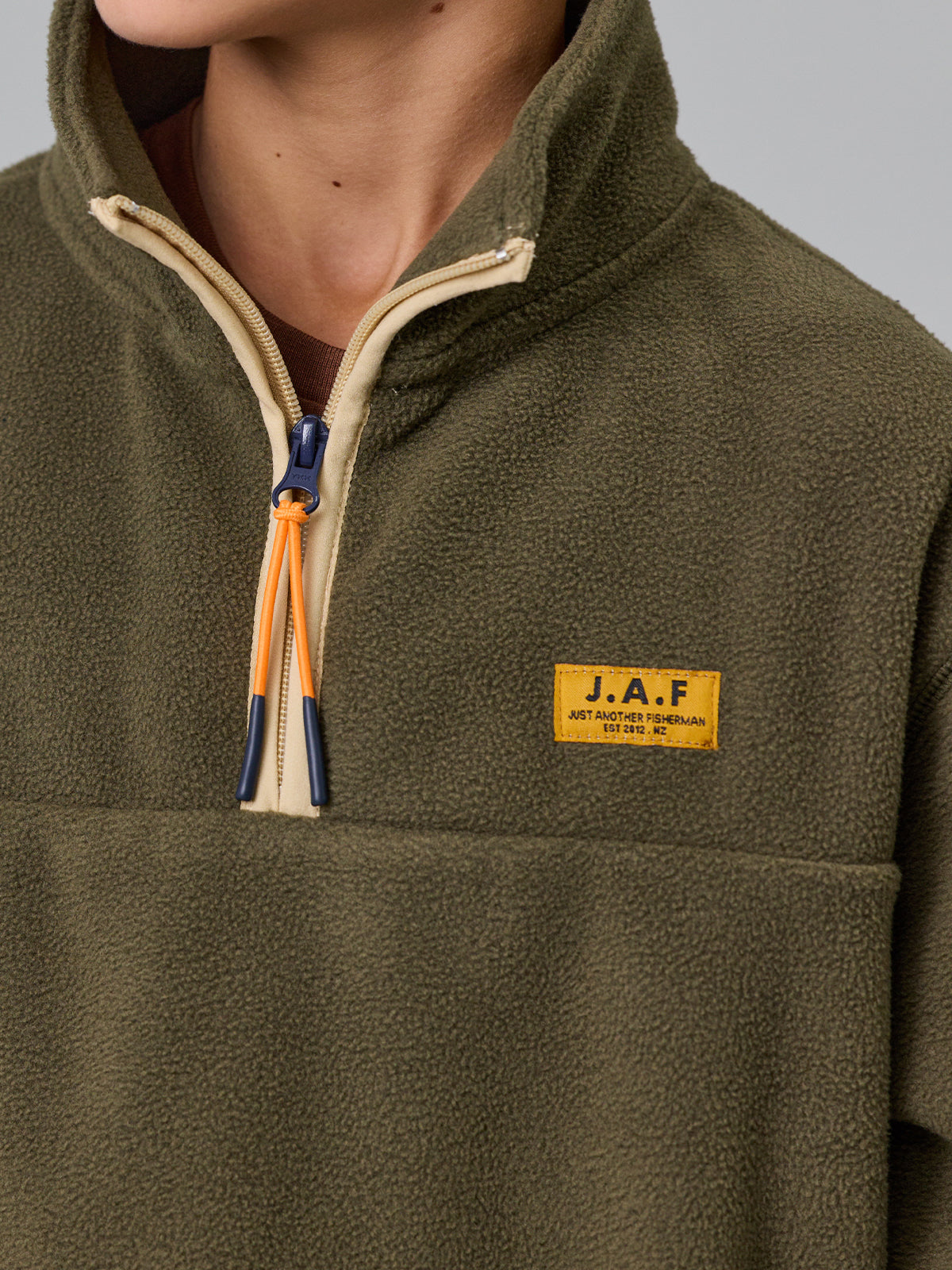 Just Another Fisherman Mini Ranger 1/4 Zip Khaki