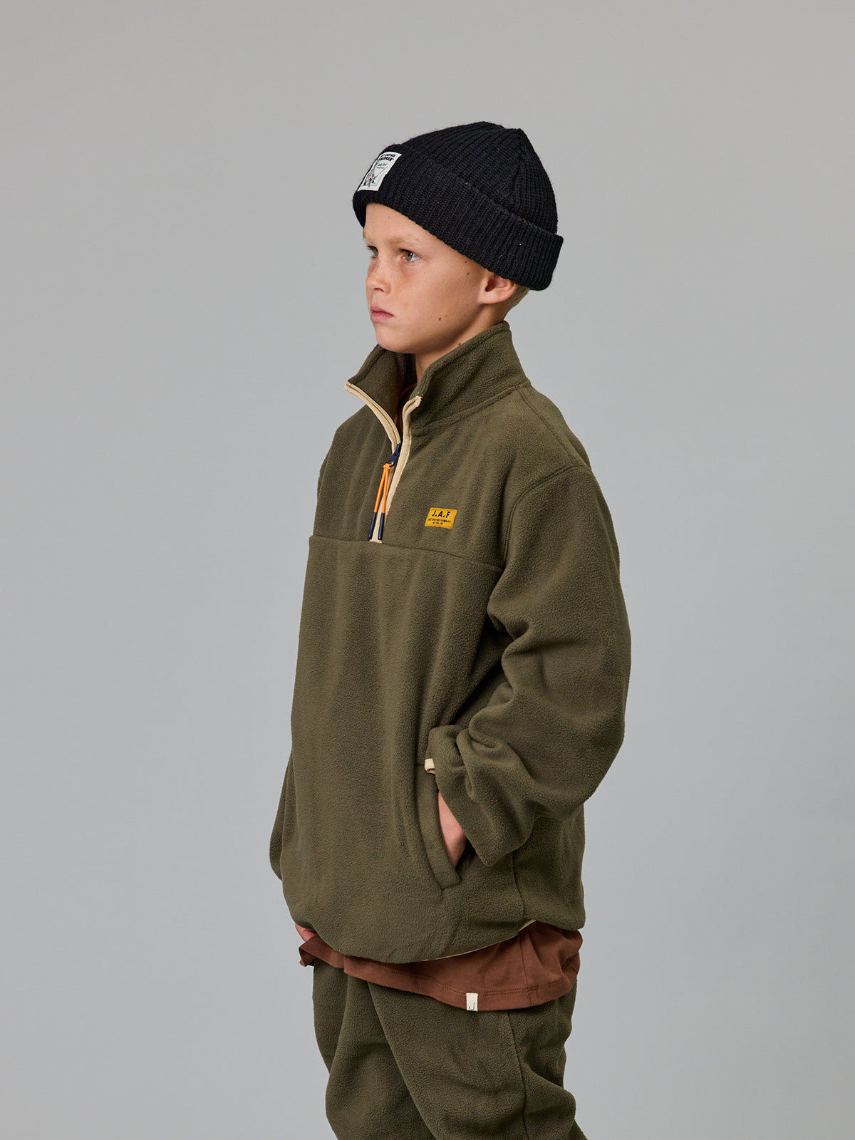 Just Another Fisherman Mini Ranger 1/4 Zip Khaki