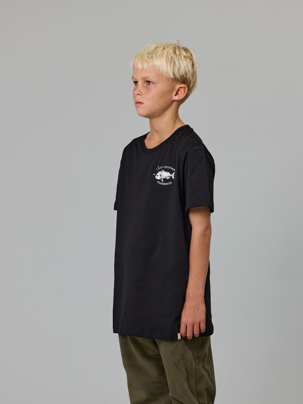 Just Another Fisherman Mini Snapper Tee Black