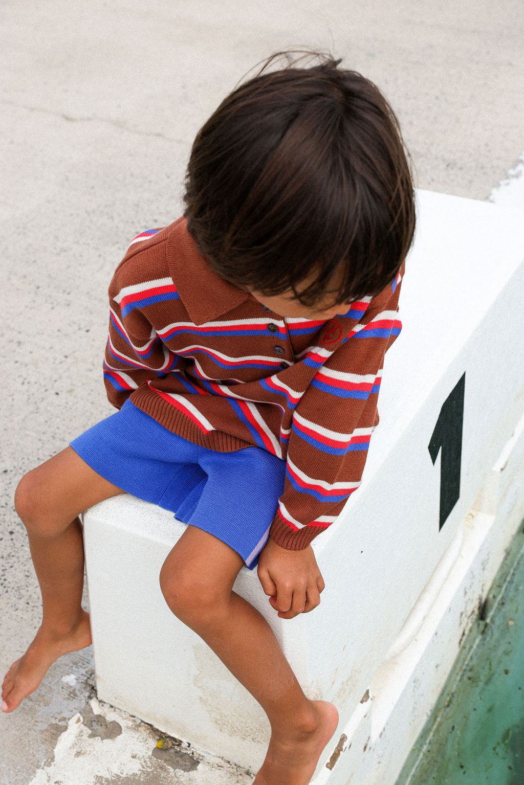Grown Organic Knitted Milano Shorts Ultramarine