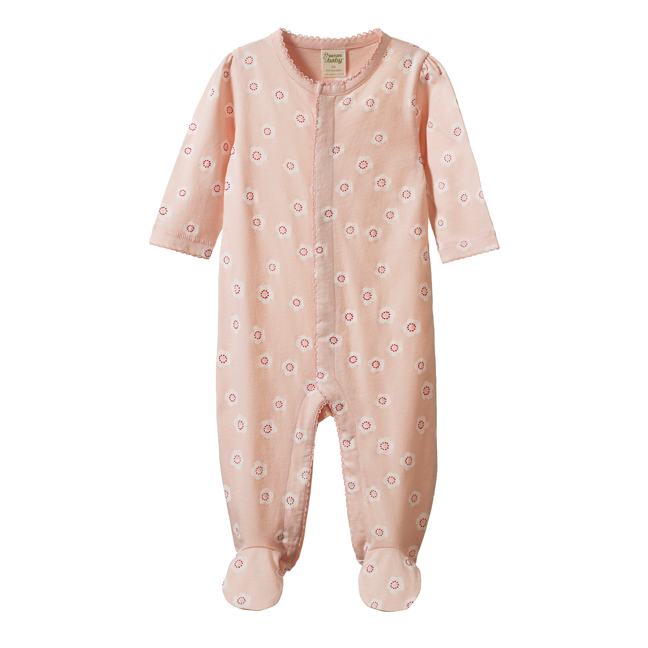 Nature Baby Lucy Suit Flora Stamp Rose Dust Print