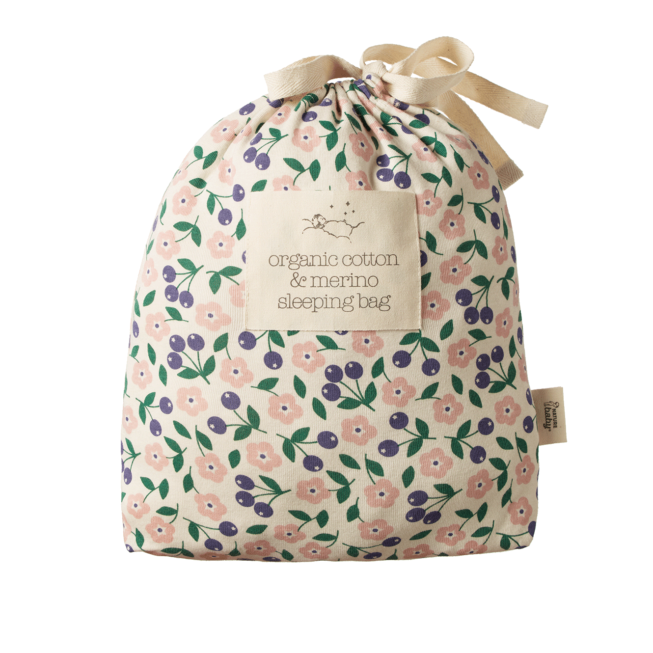 Nature Baby Organic Cotton & Merino Sleeping Bag Grande Briarwood Print
