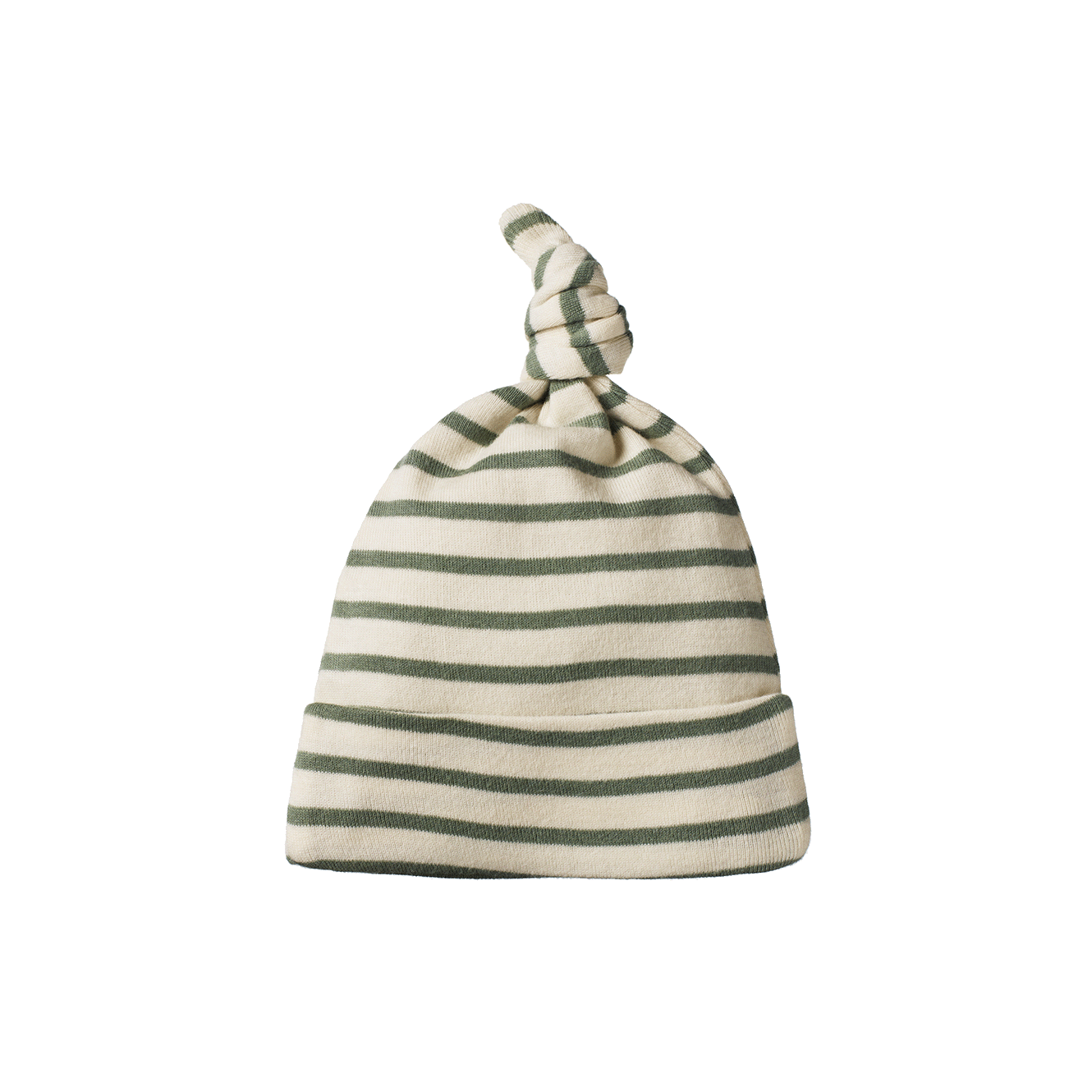 Nature Baby Cotton Knotted Beanie Nettle Sailor Stripe