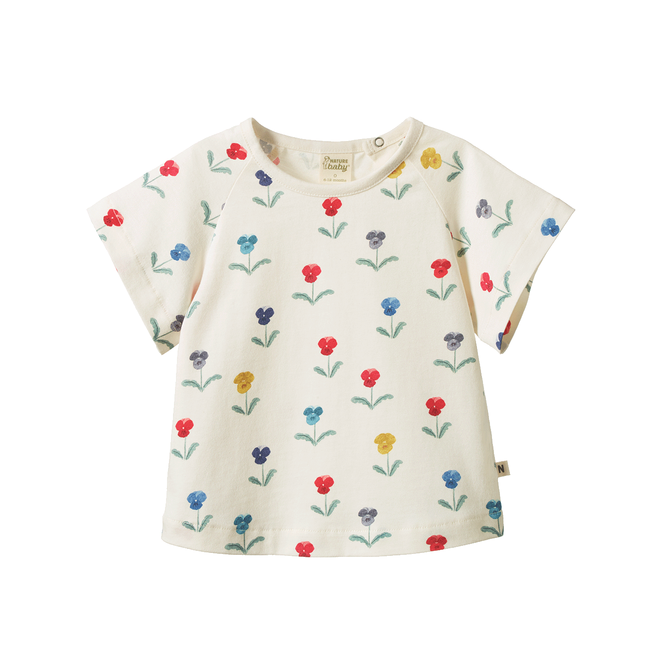 Nature Baby Juniper Tee Delphine Blooms Print