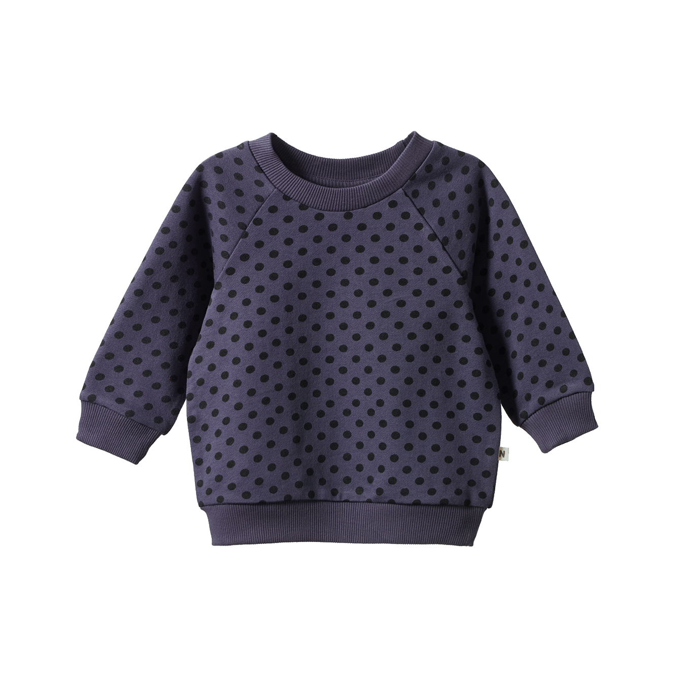 Nature Baby Emerson Sweater Violet Polka Dot Print