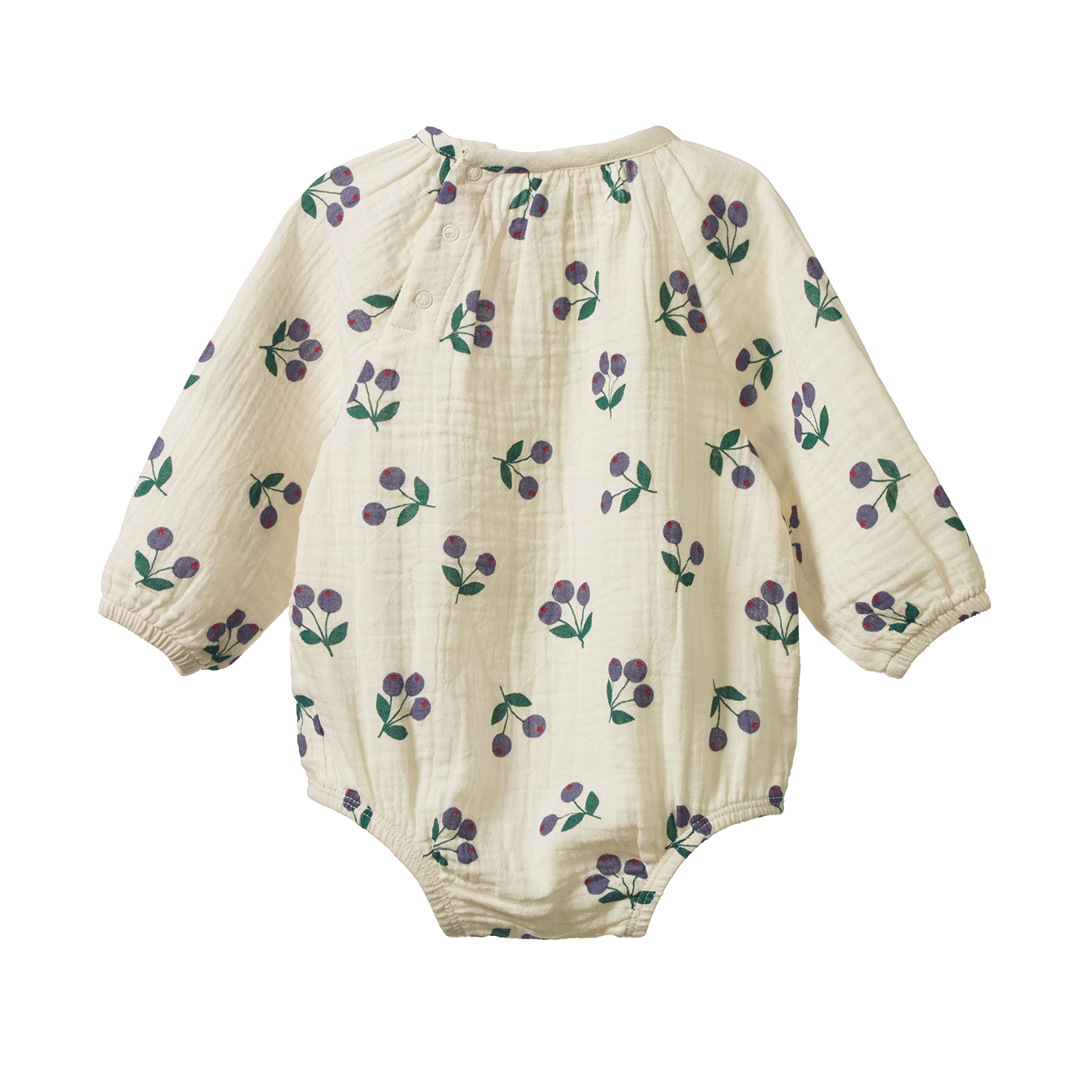 Nature Baby Meadow Bodysuit Muslin Winter Berry Natural Print