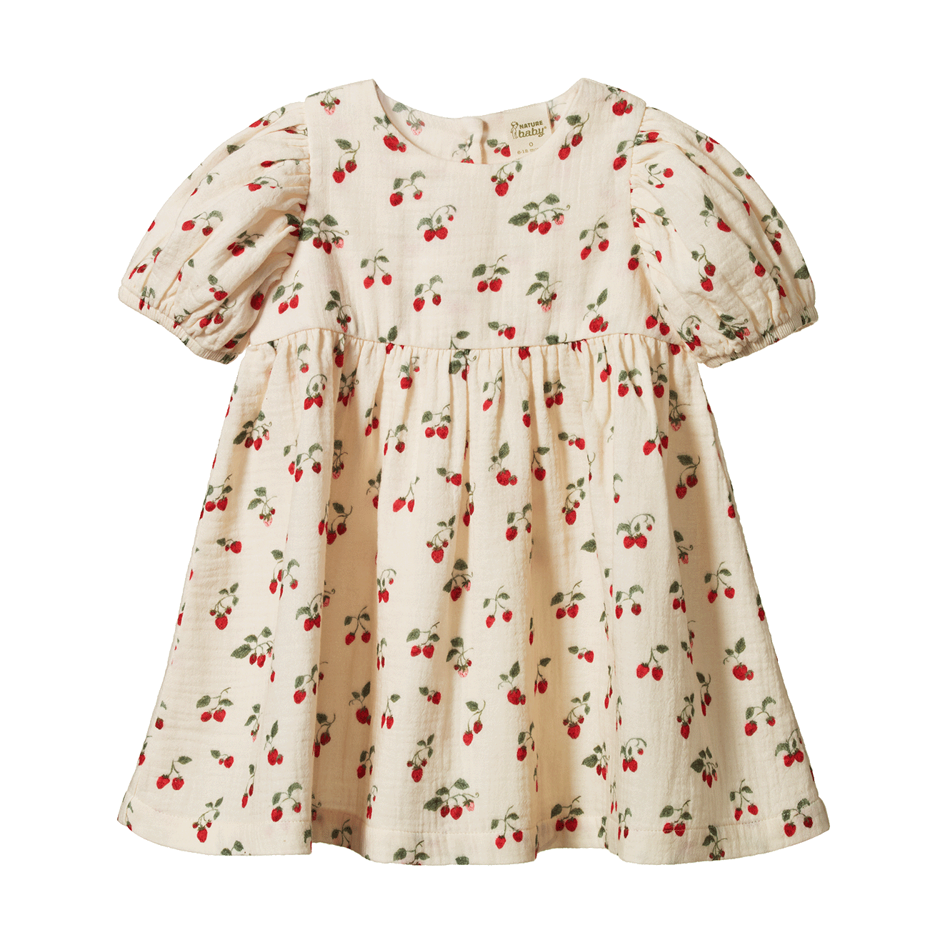 Nature Baby Albertine Dress Strawberry Blush Print