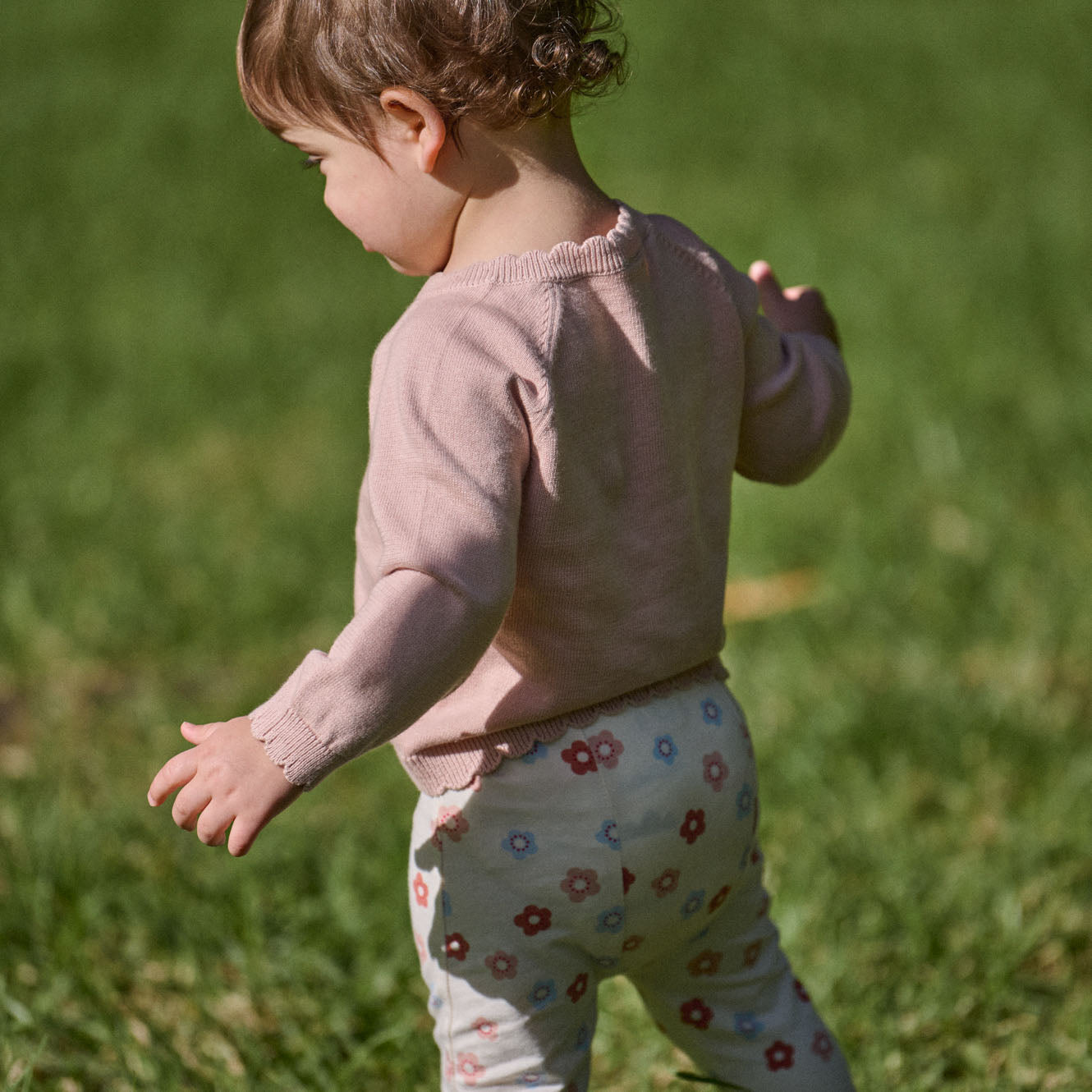 Nature Baby Leggings Petite Flora Stamp Print