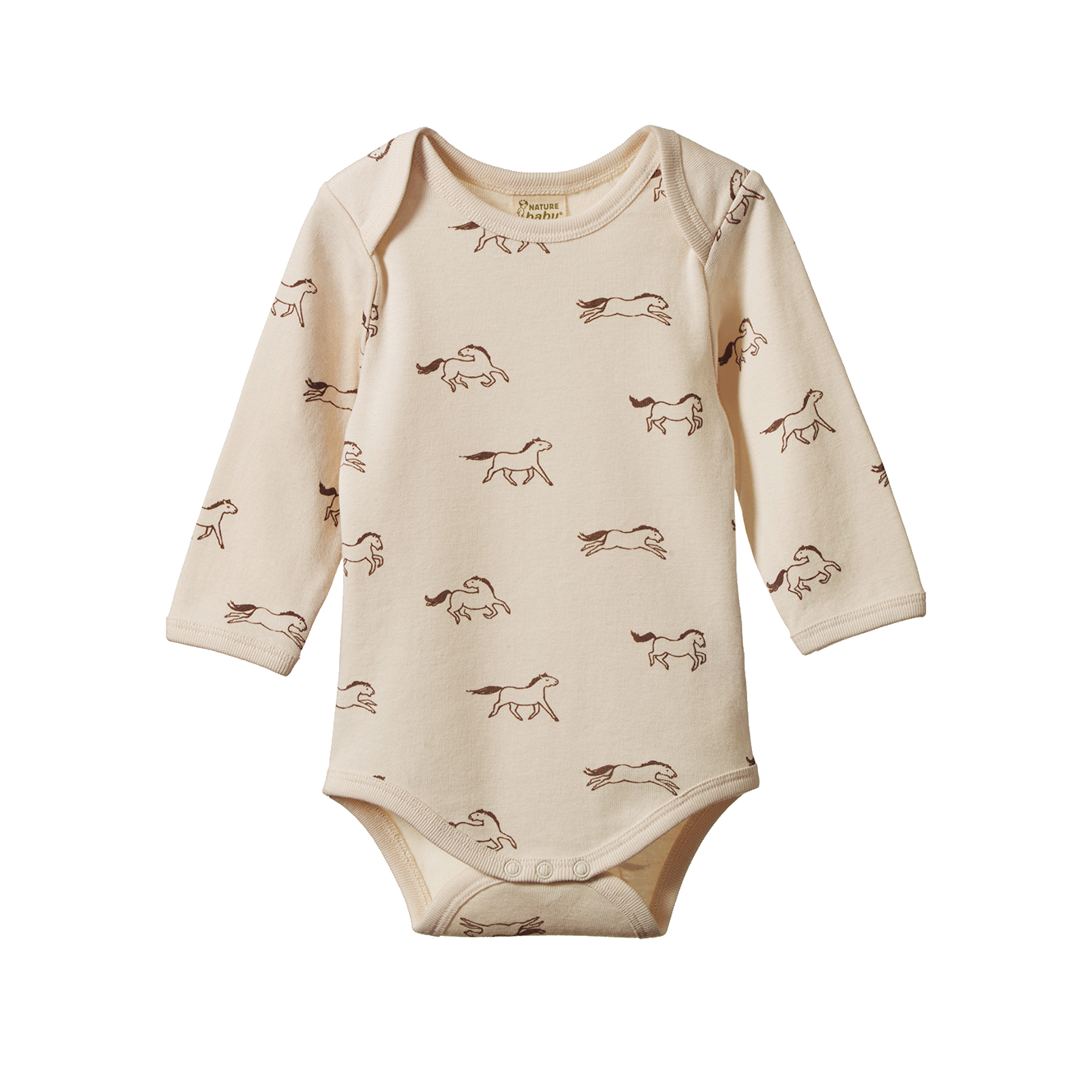 Nature Baby Long Sleeve Bodysuit Gallop Print