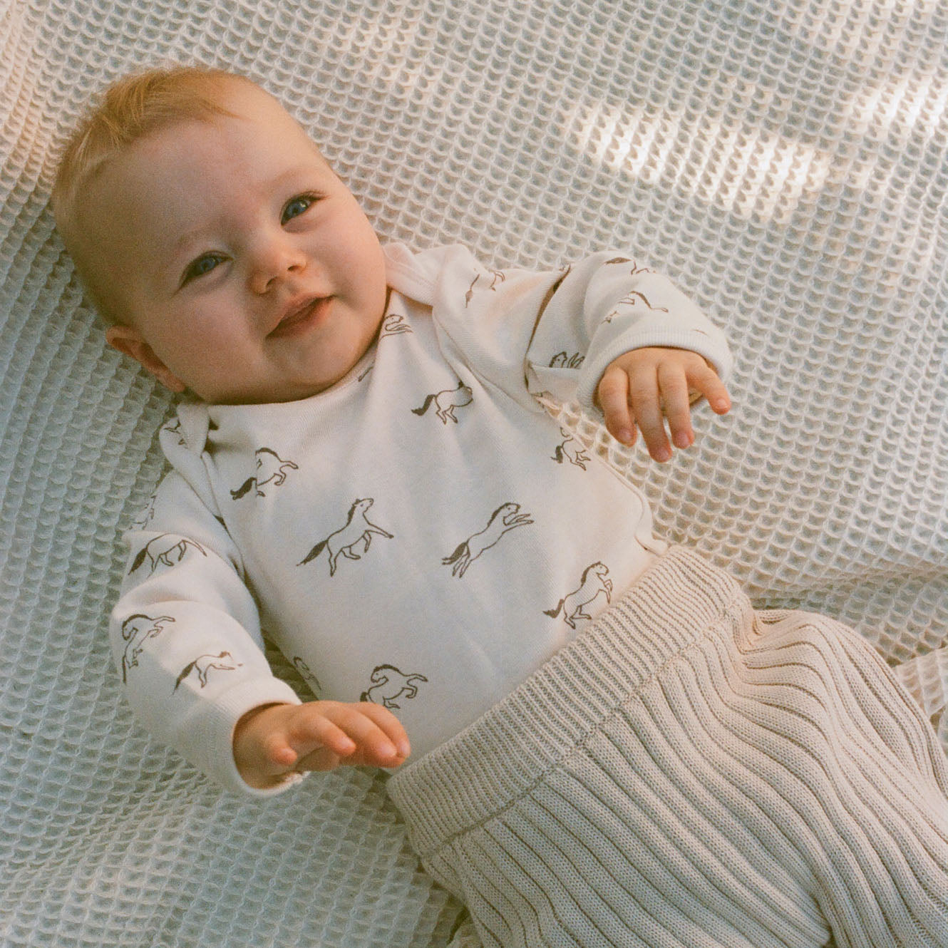 Nature Baby Long Sleeve Bodysuit Gallop Print