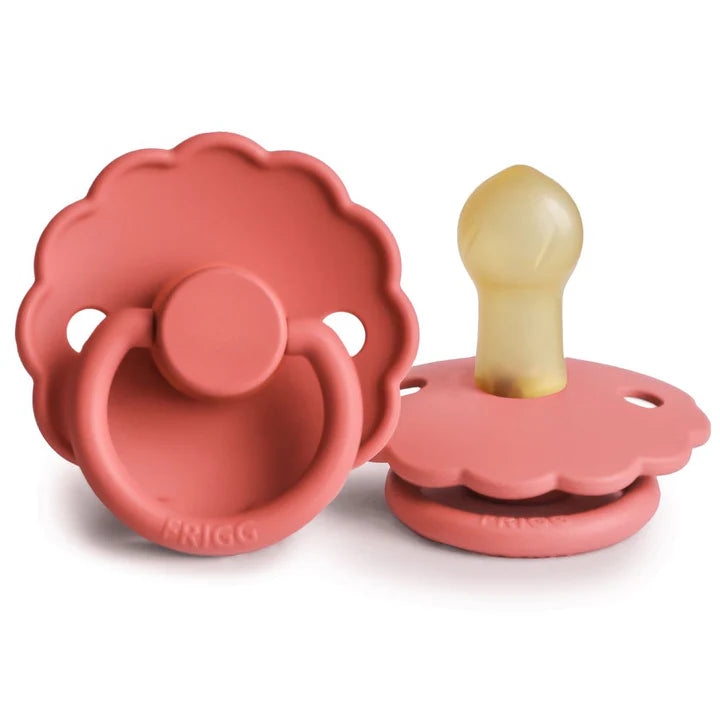 Frigg Daisy Natural Rubber Pacifiers Poppy