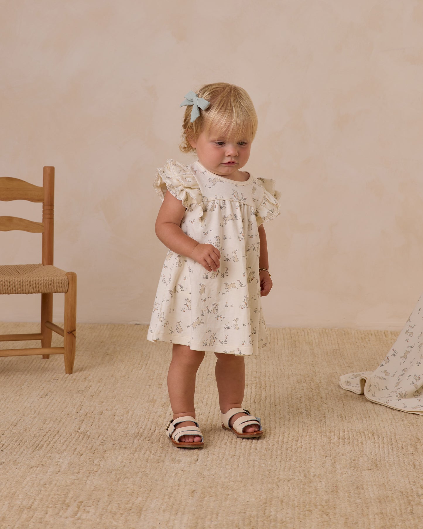 Quincy Mae Flutter Dress Bunnies