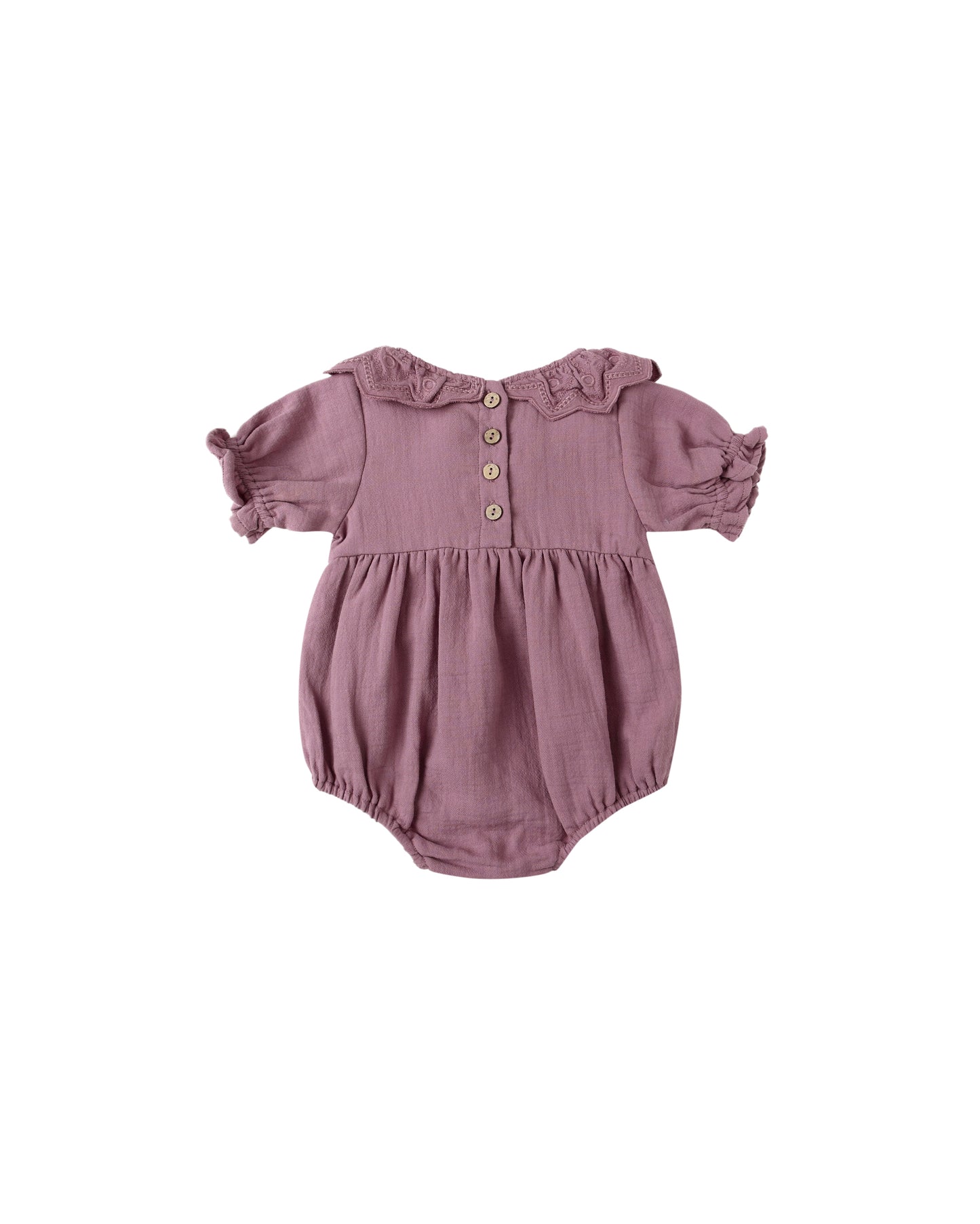 Quincy Mae Collared Romper | Mulberry