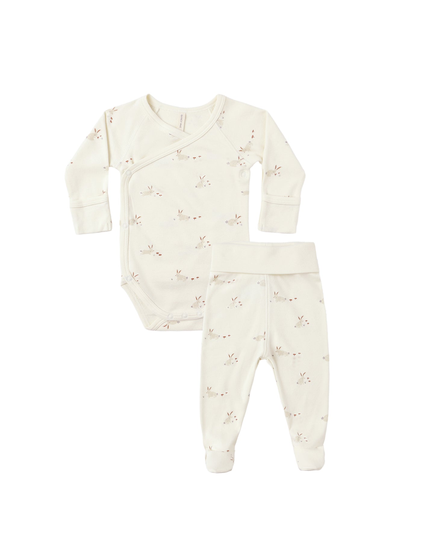 Quincy Mae Side Snap Bodysuit + Pant Set | Bunnies*Pre-Order*