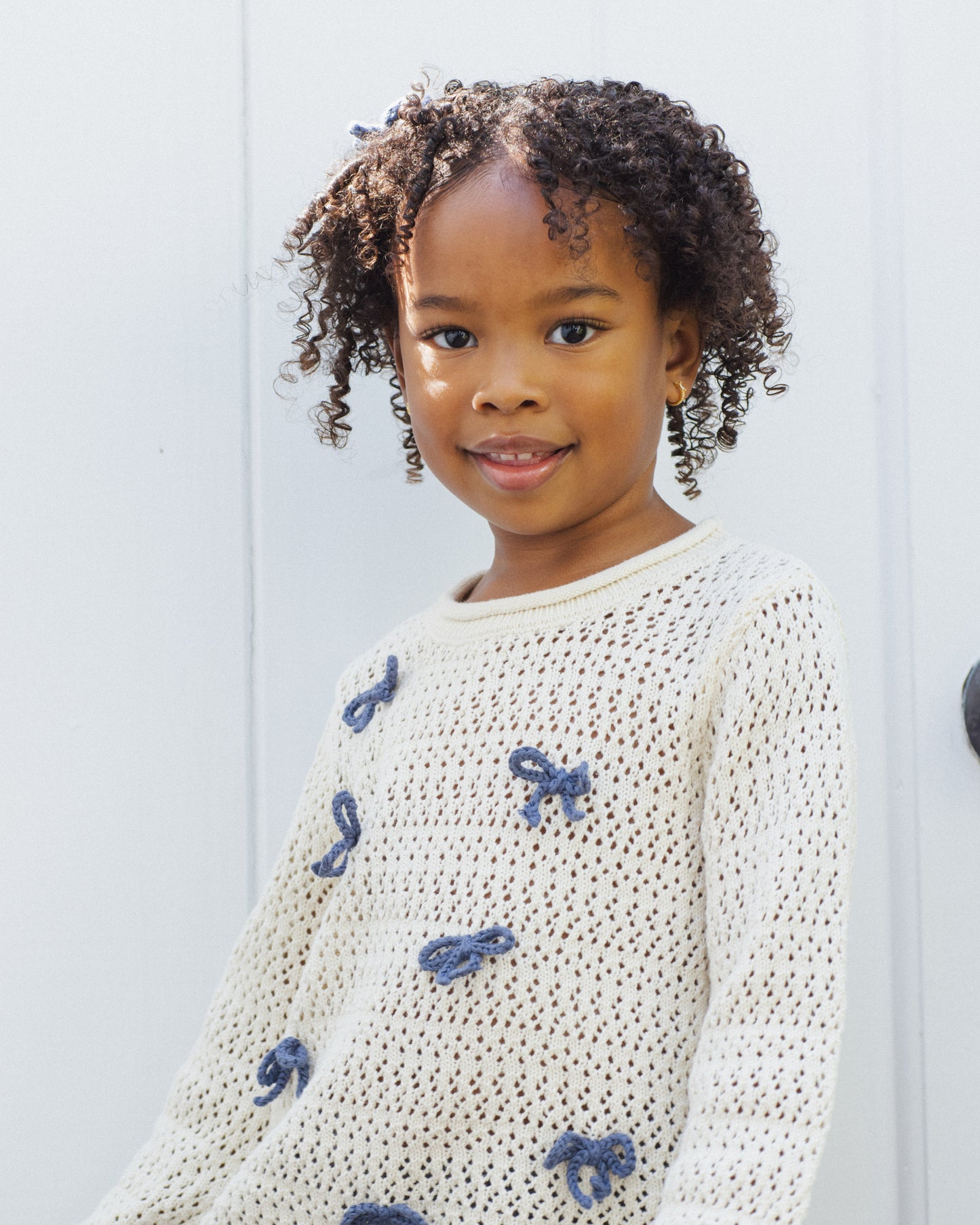 Rylee & Cru Crochet Knit Pullover Bows