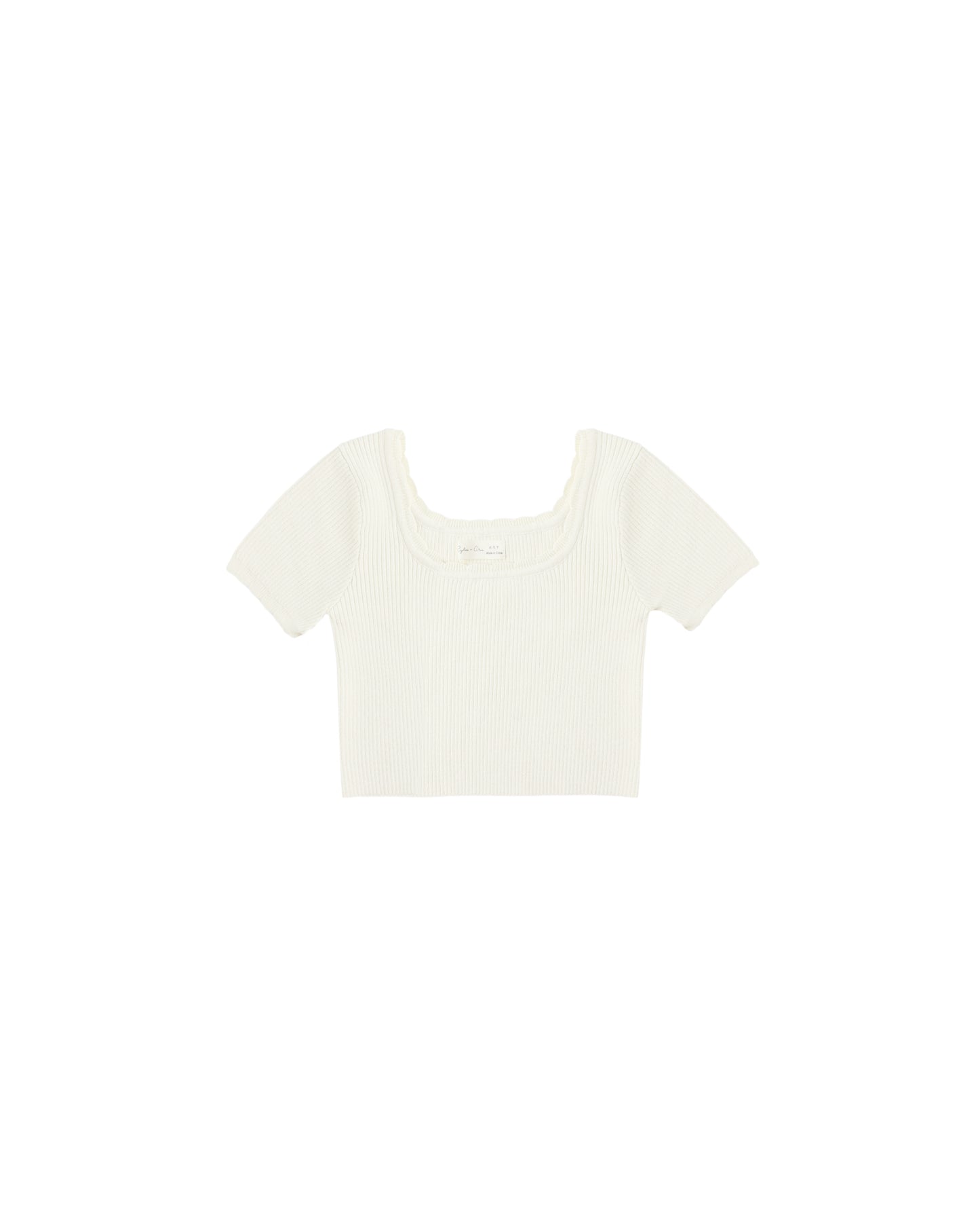 Rylee + Cru Scallop Tee | Natural